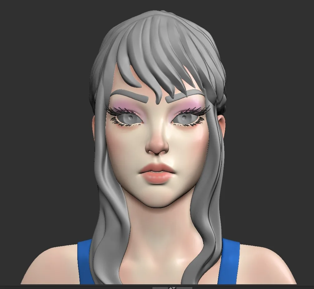 Female base-mesh stylized HighPoly