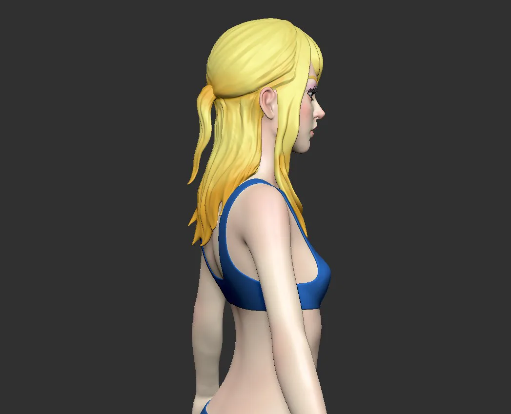 Female base-mesh stylized HighPoly