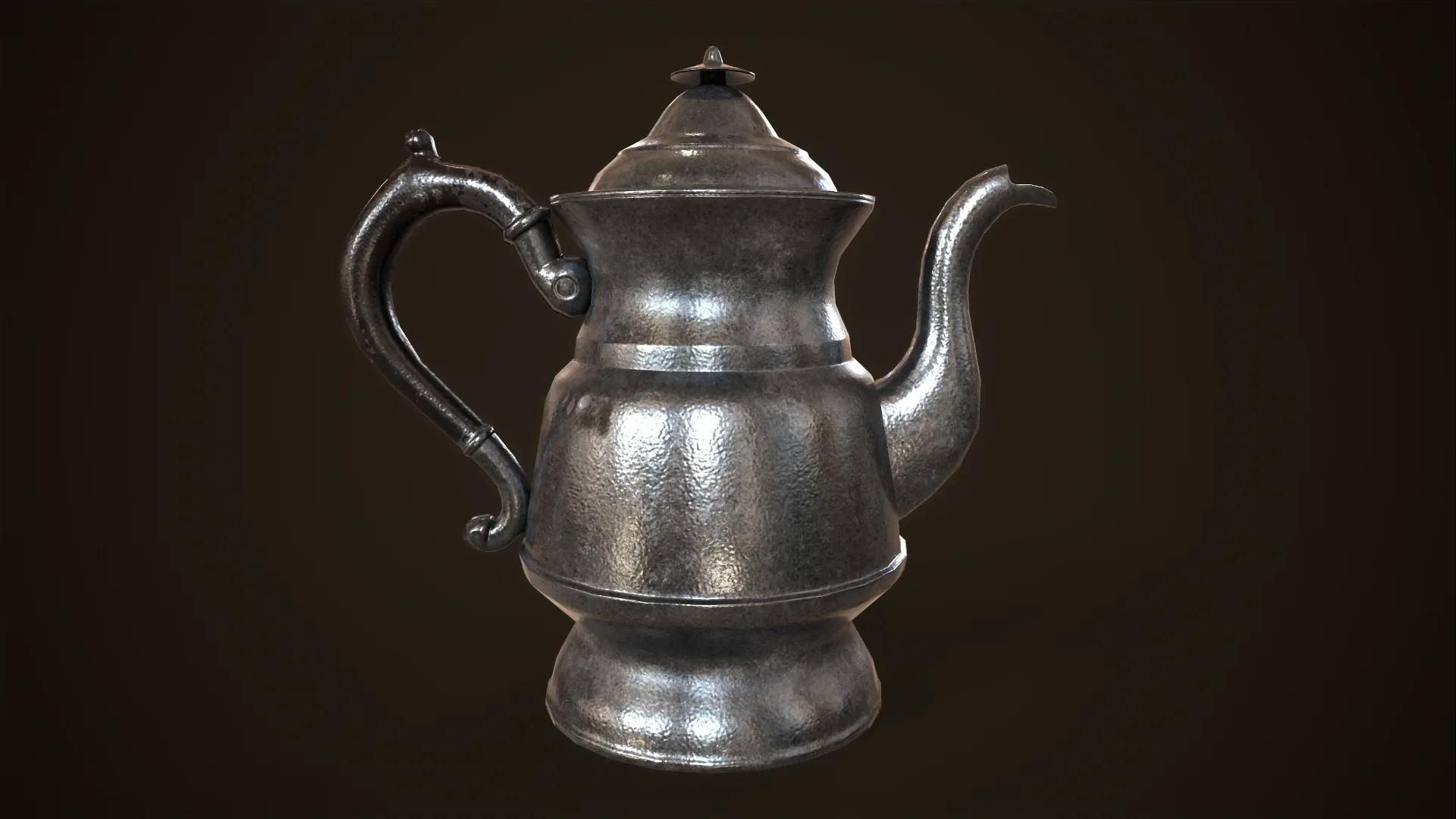 Vintage metal teapot