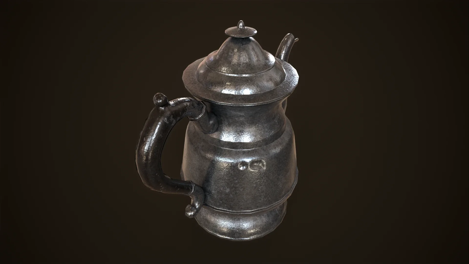 Vintage metal teapot