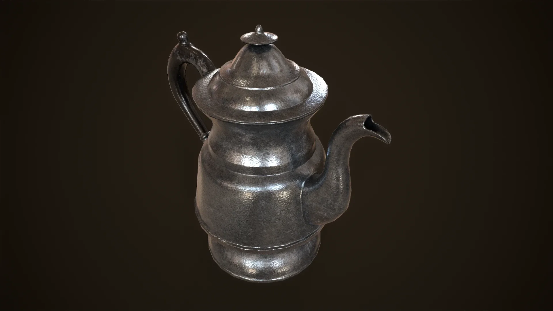 Vintage metal teapot