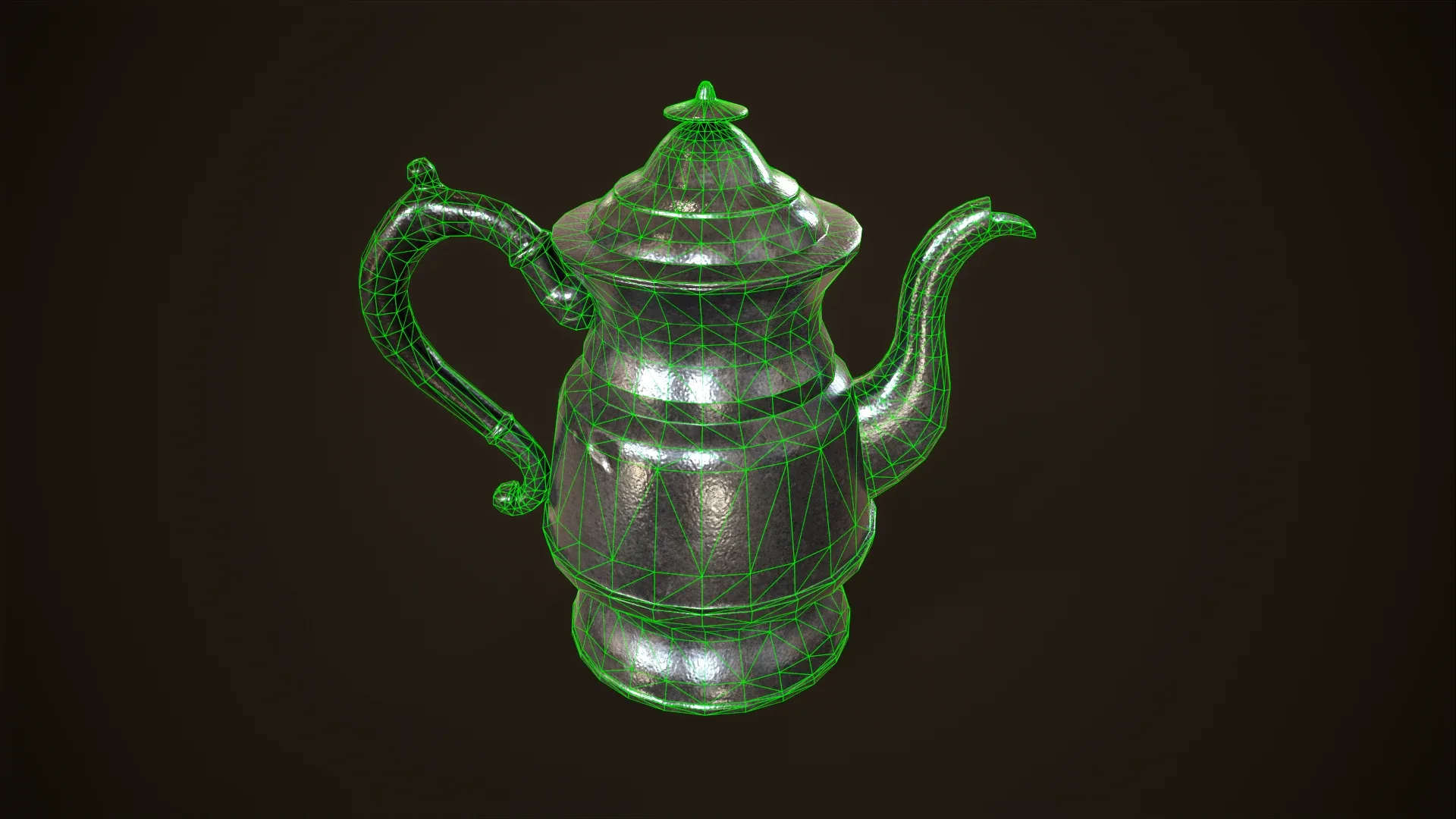 Vintage metal teapot