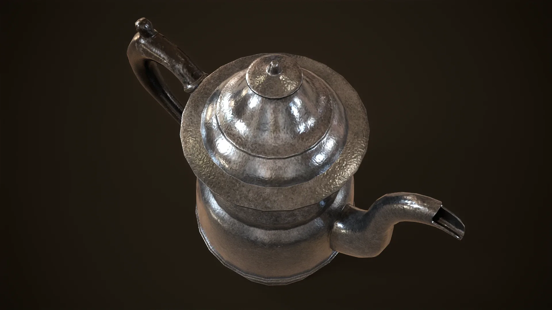 Vintage metal teapot