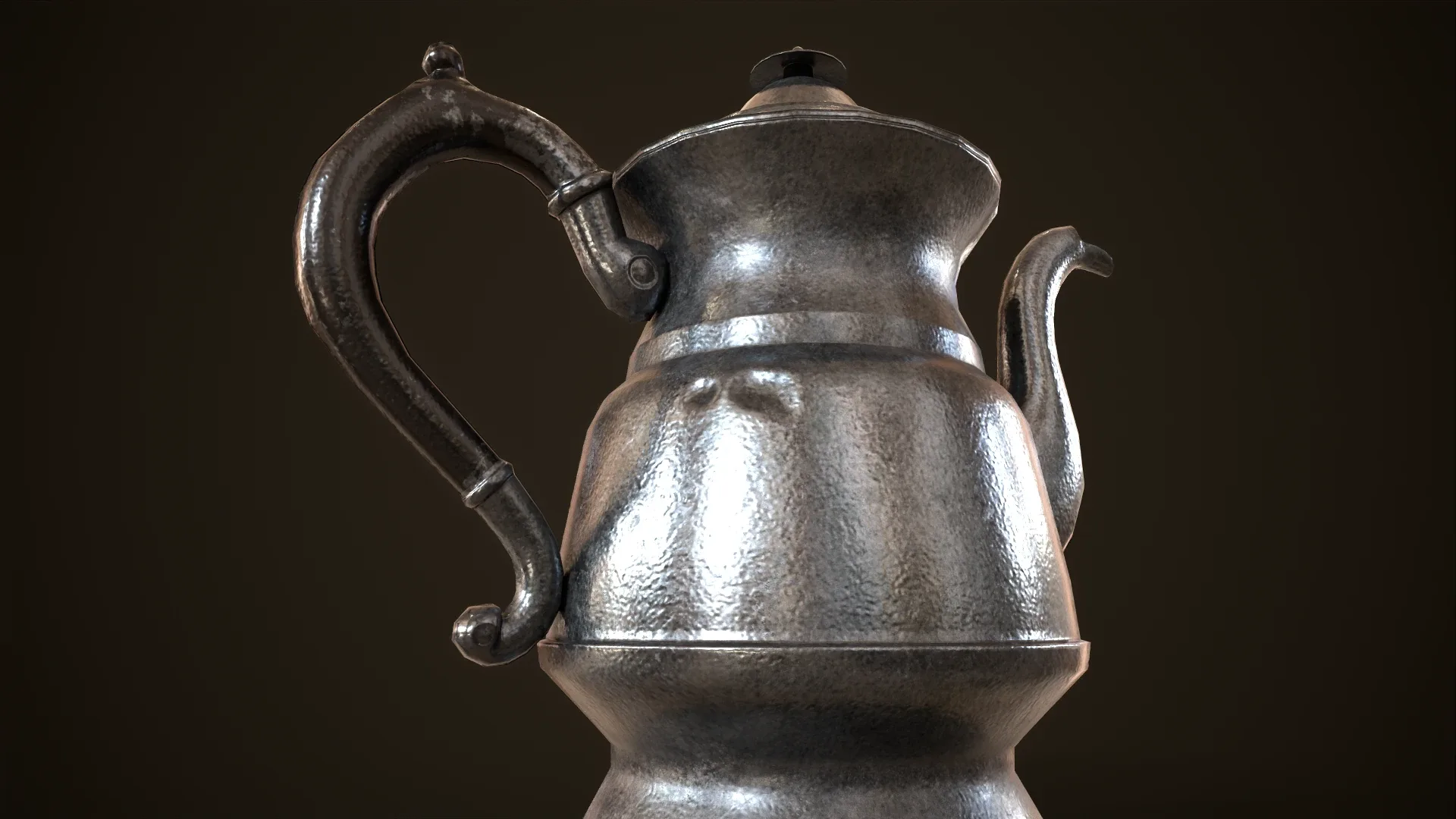 Vintage metal teapot