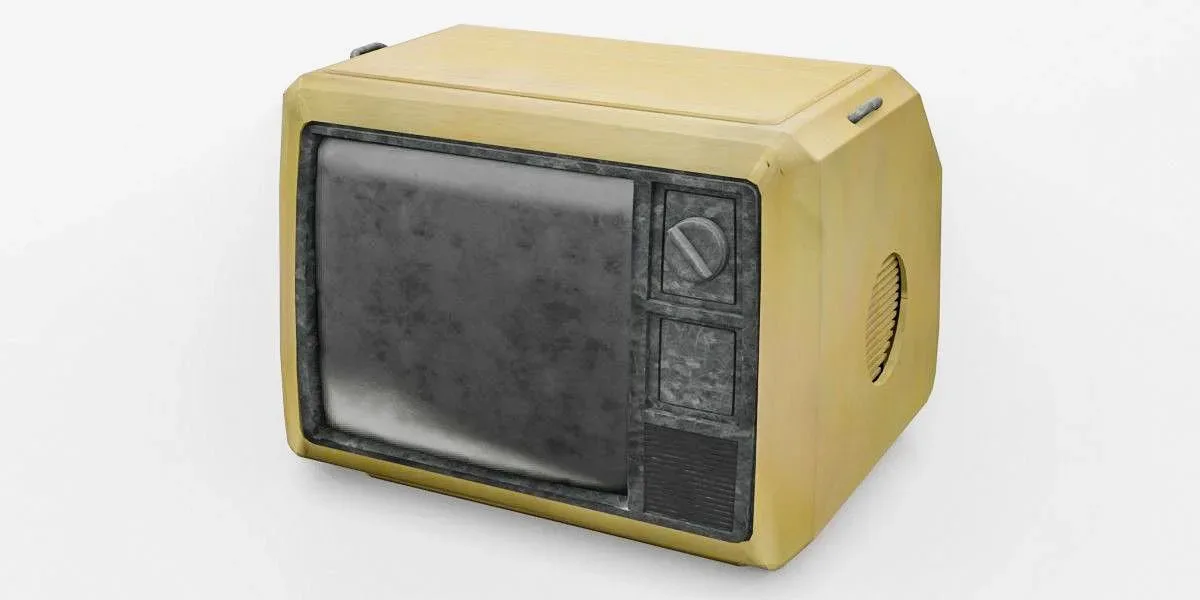 CRT TV 3D Model Type 3