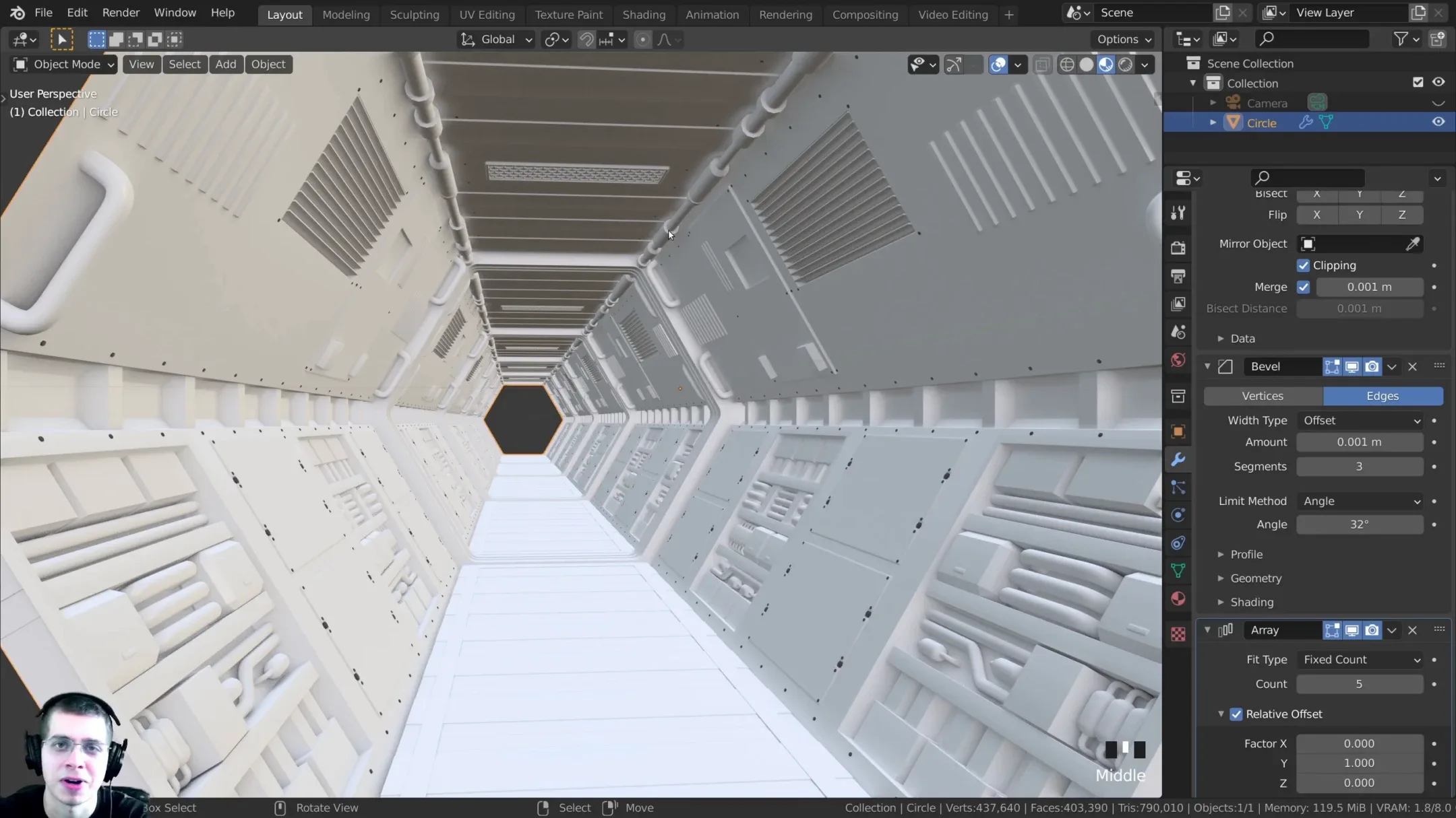 Space Station Corridor (Blender Tutorial Series)