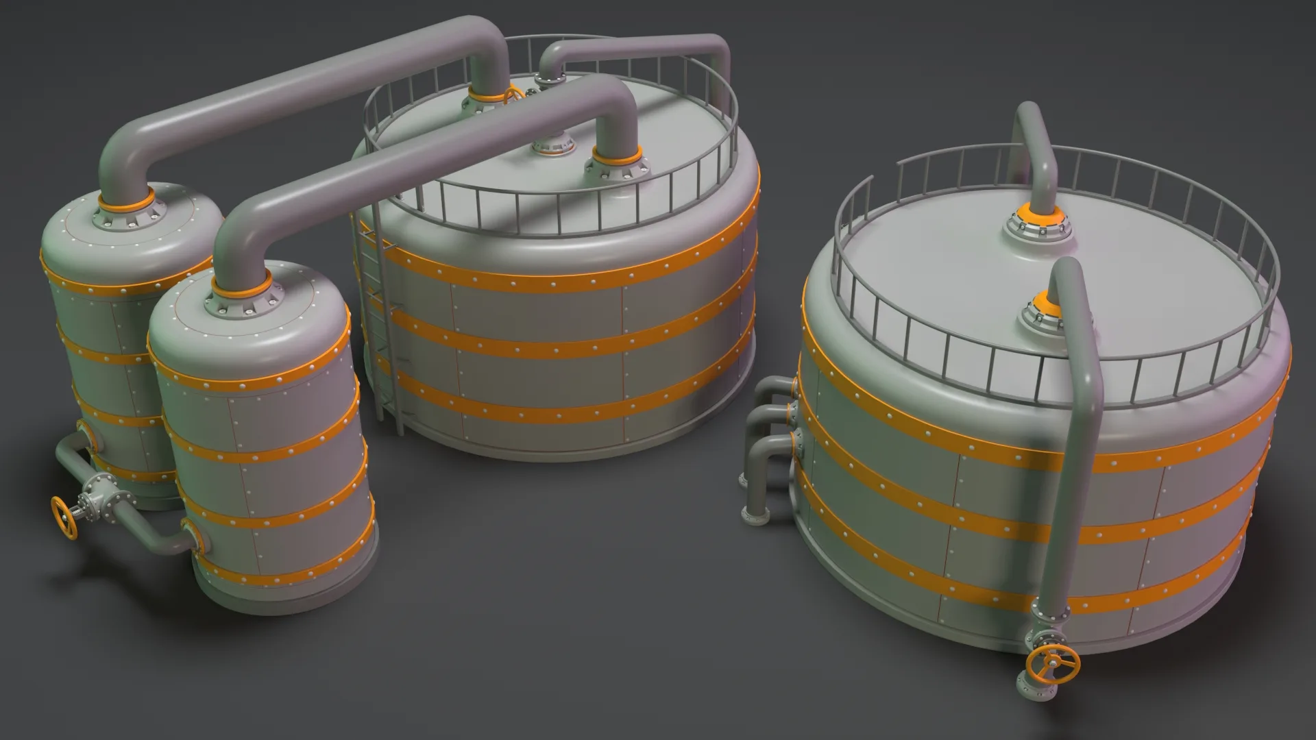 Industrial Tanks - part - 3 - 10 pieces