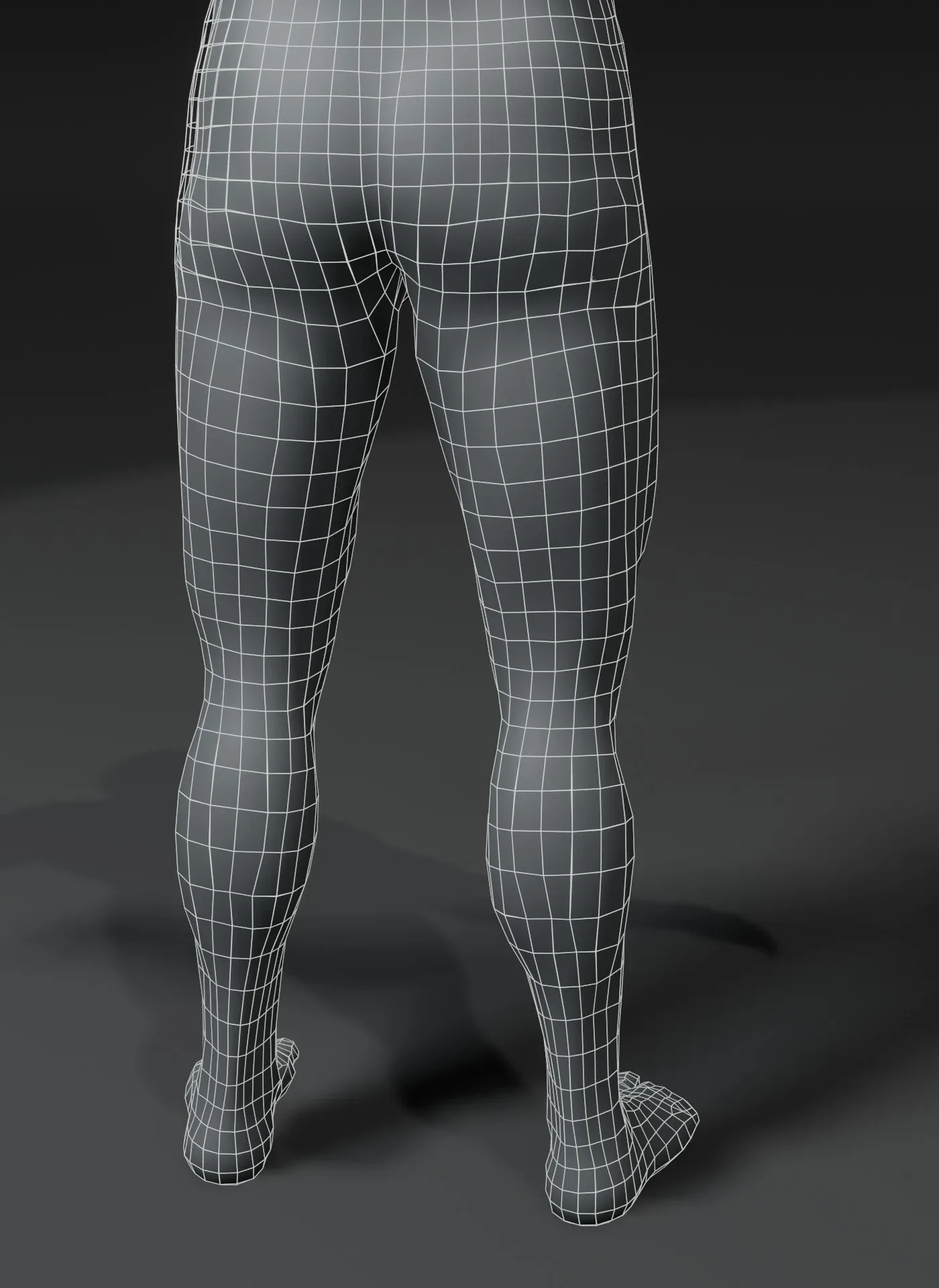 Male Body Base Mesh 3D Model 10k Polygons