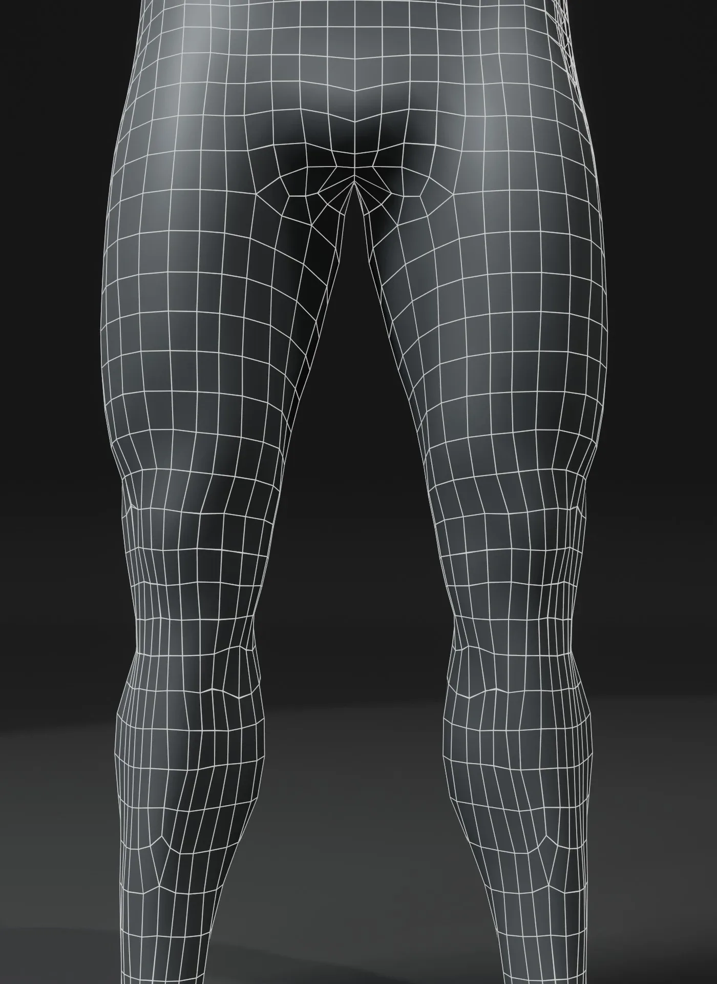 Male Body Base Mesh 3D Model 10k Polygons