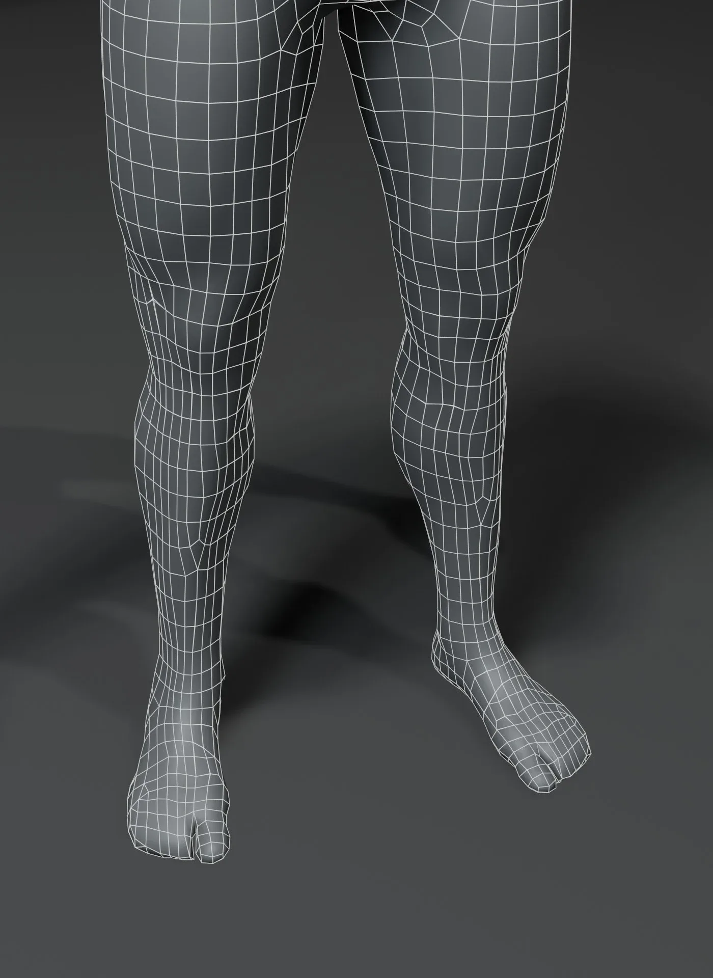 Male Body Base Mesh 3D Model 10k Polygons