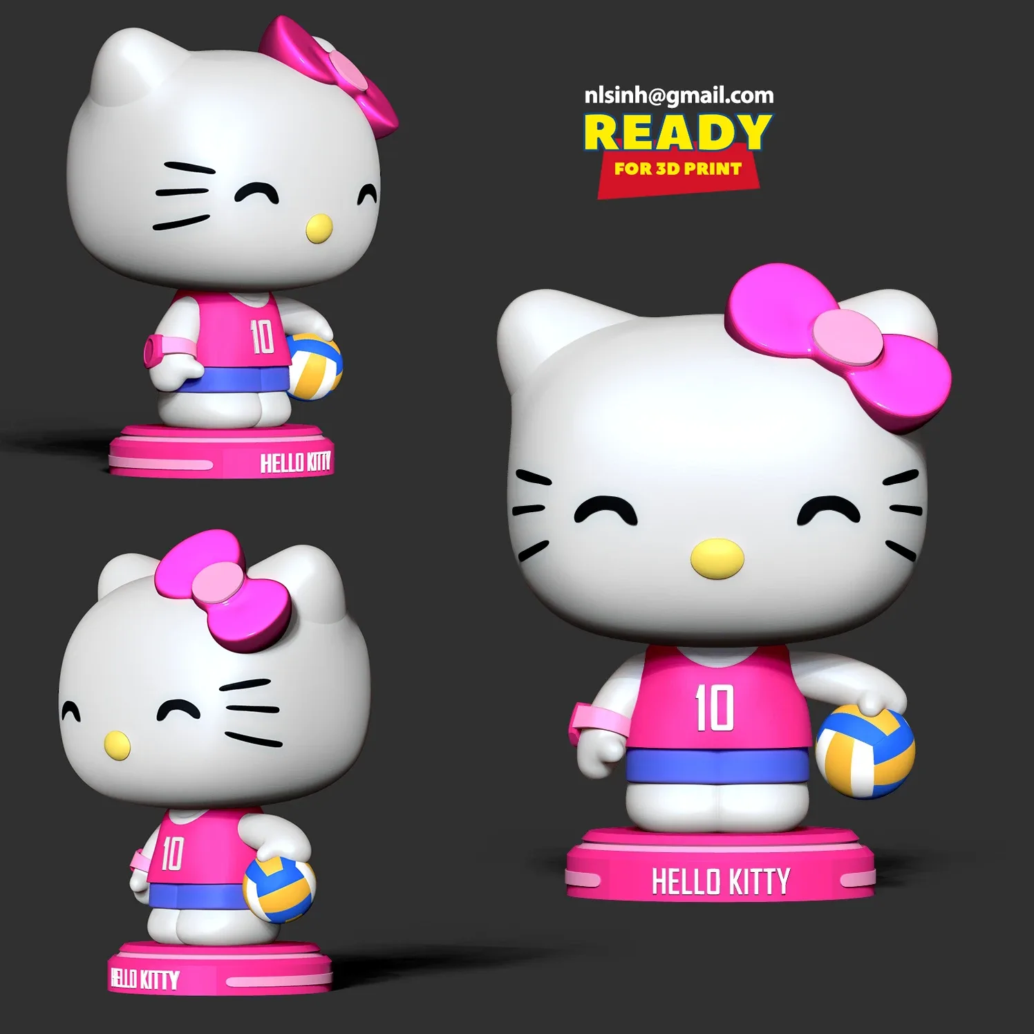 Hello Kitty play volleyball