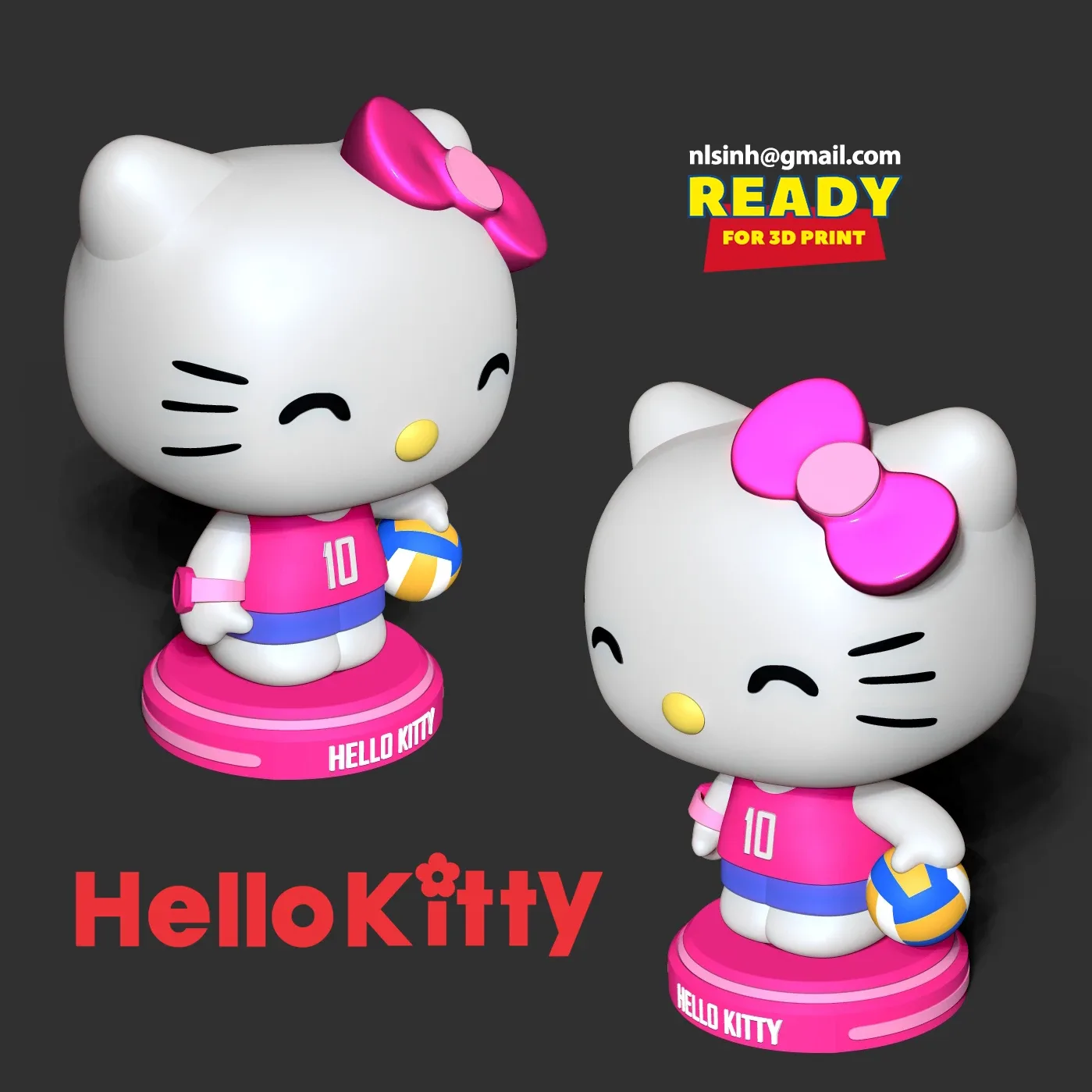 Hello Kitty play volleyball