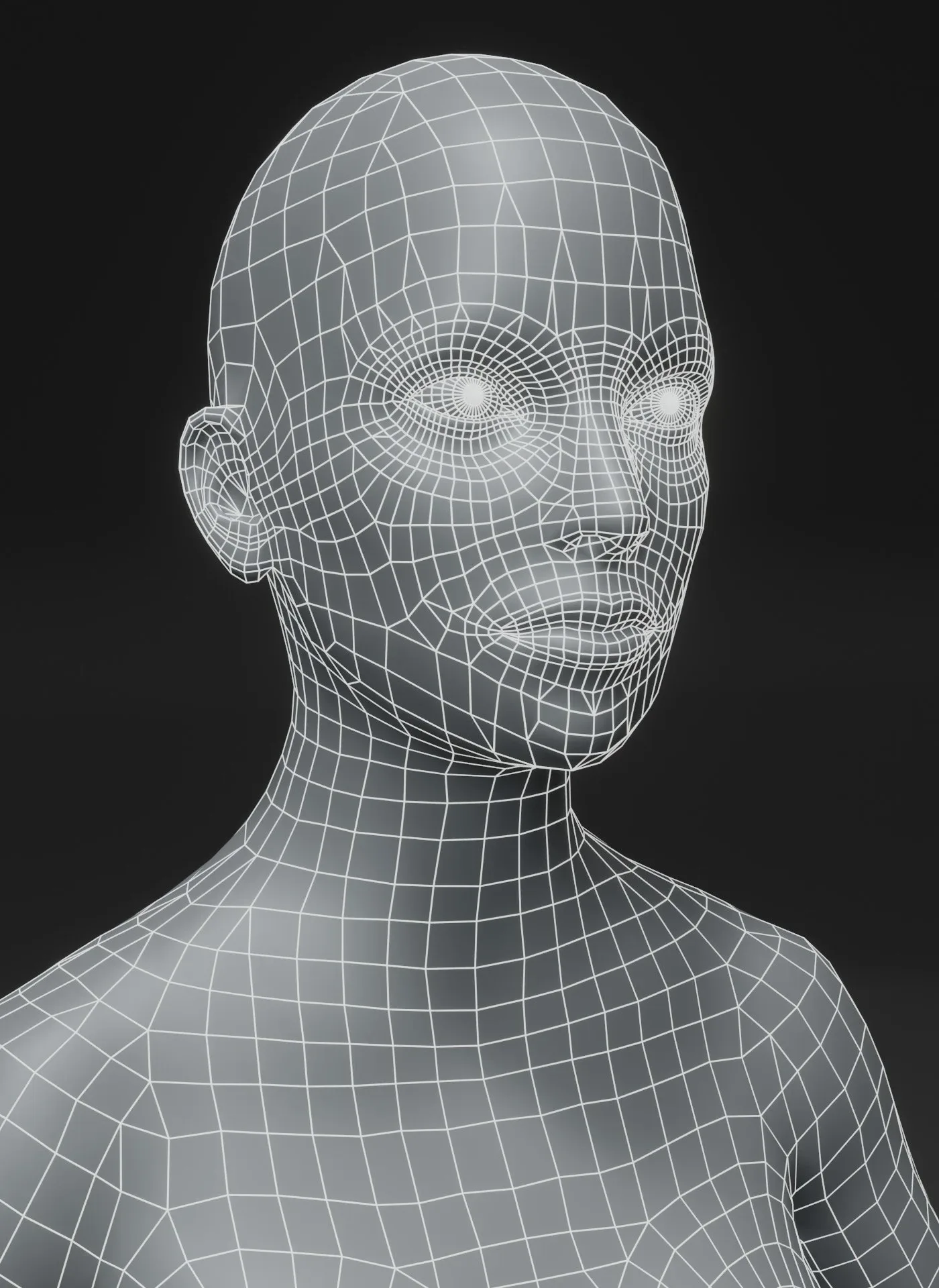 Female Body Base Mesh 3D Model FlippedNormals
