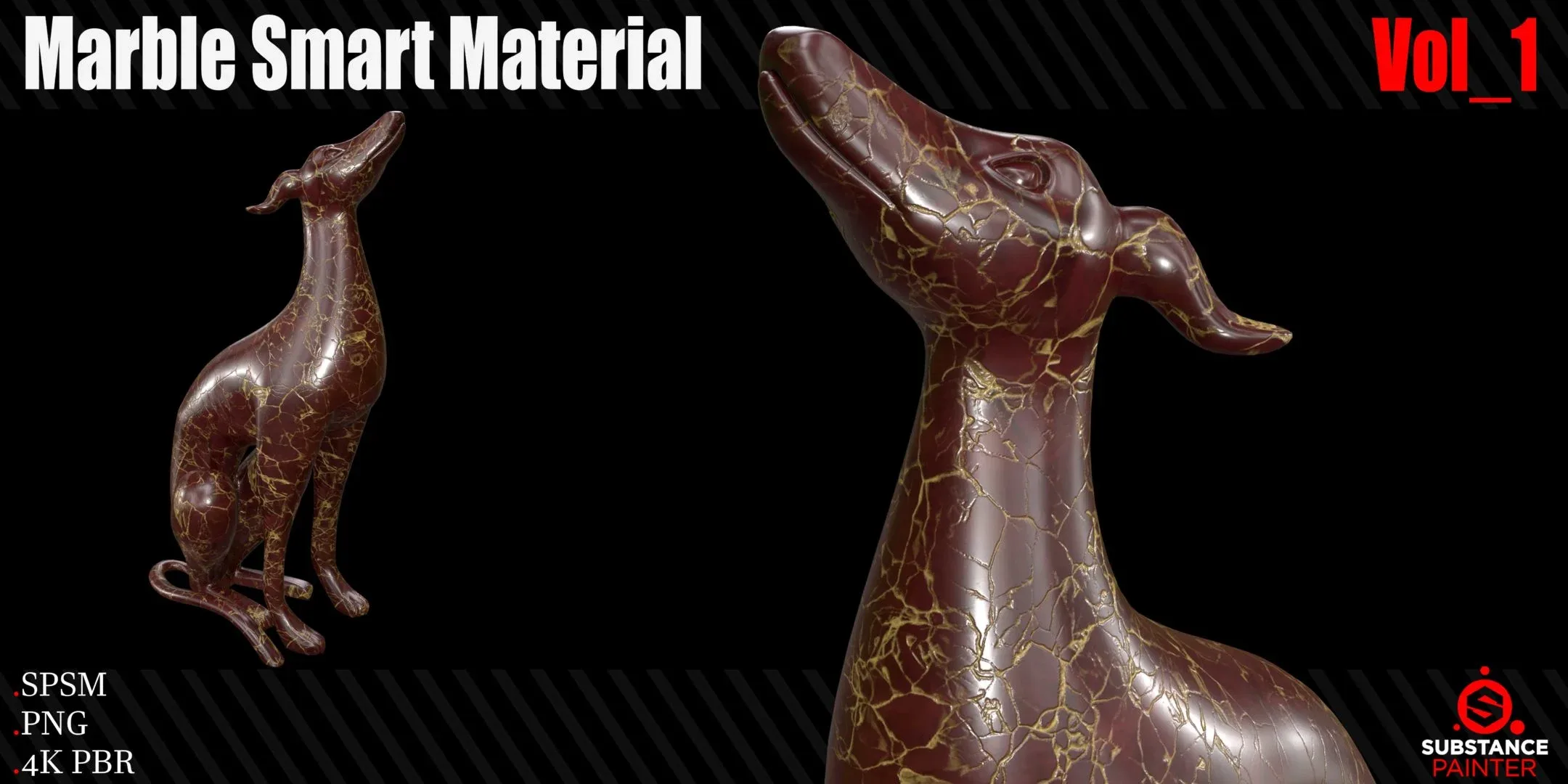 16 Marble Smart Material + 4K PBR Texture Vol_1