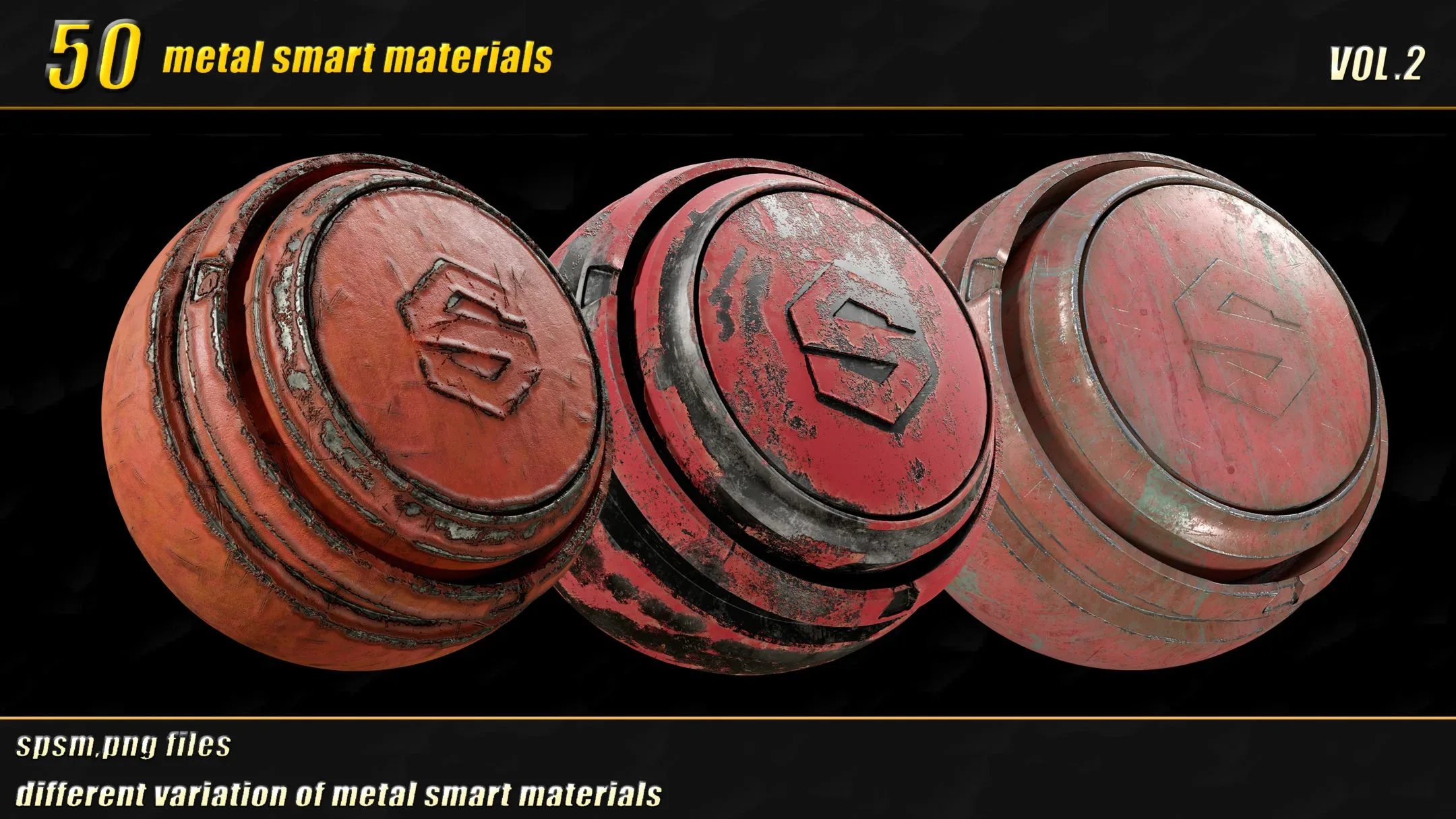 50 high detail metal smart materials_vol02