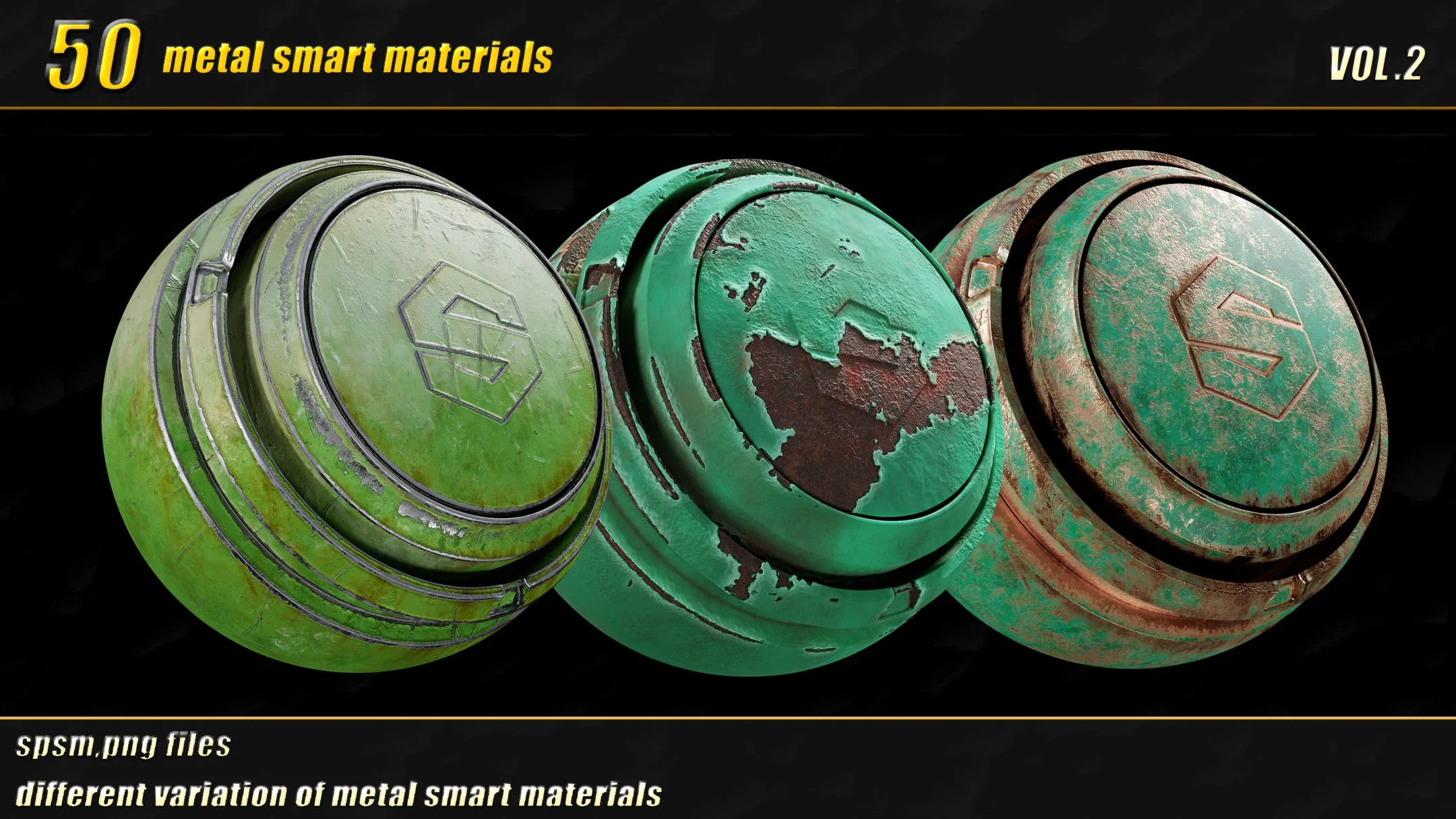 50 high detail metal smart materials_vol02