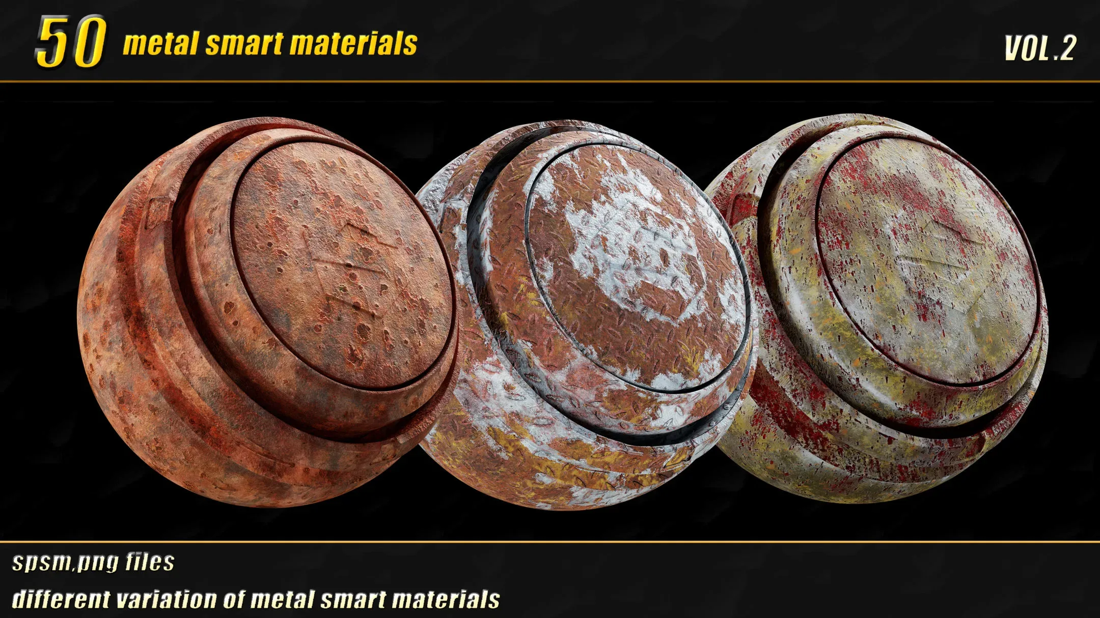 50 high detail metal smart materials_vol02