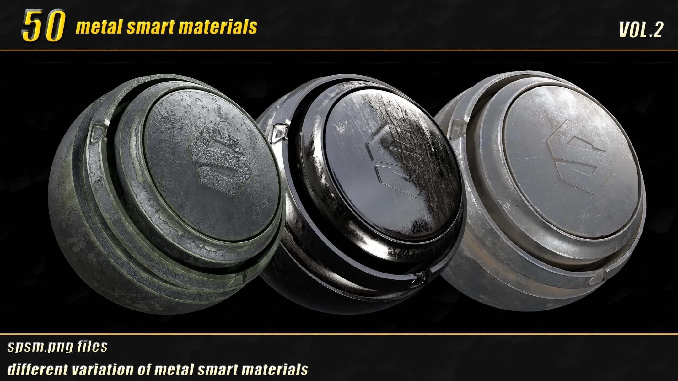 50 high detail metal smart materials_vol02