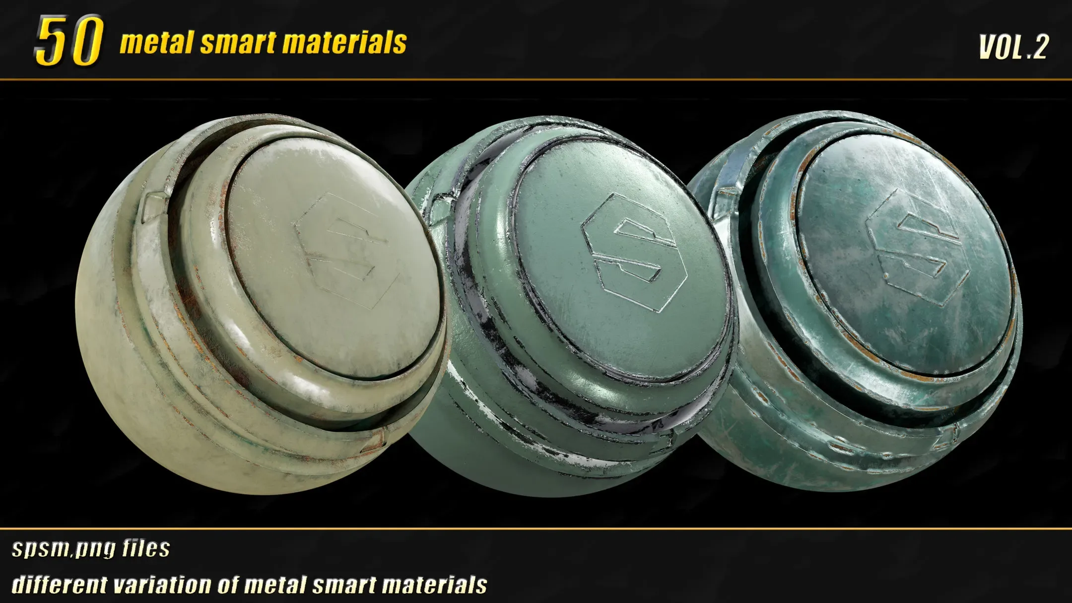 50 high detail metal smart materials_vol02