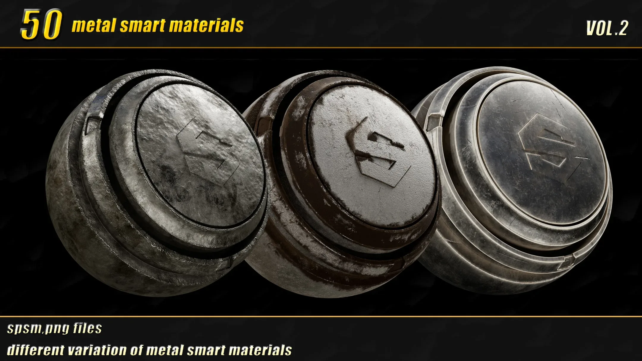 50 high detail metal smart materials_vol02