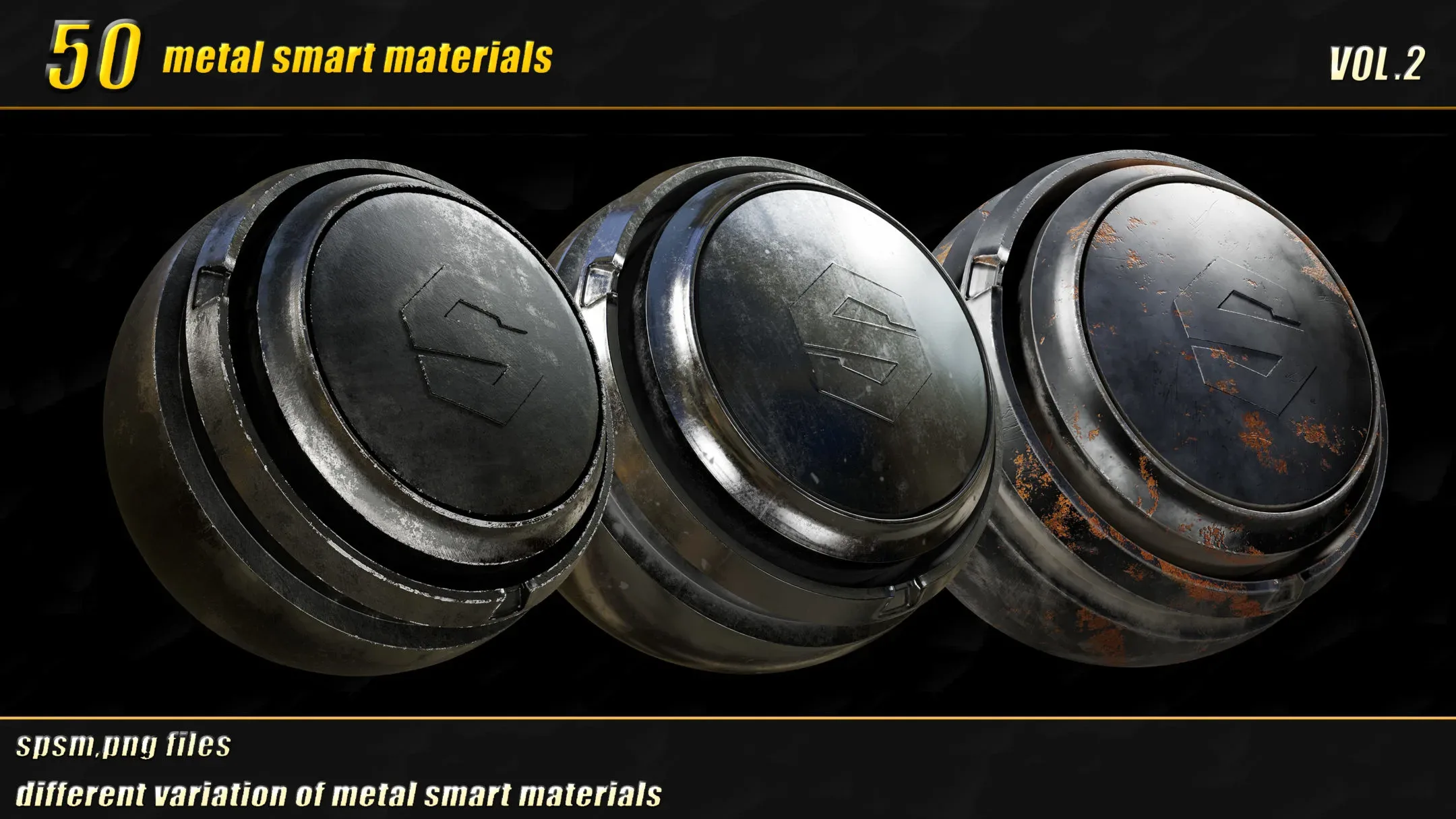 50 high detail metal smart materials_vol02