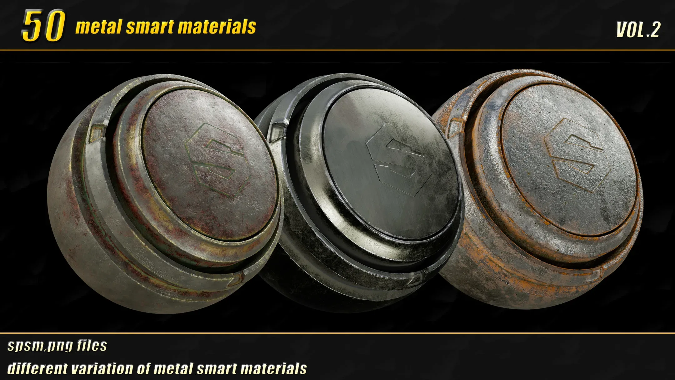 50 high detail metal smart materials_vol02