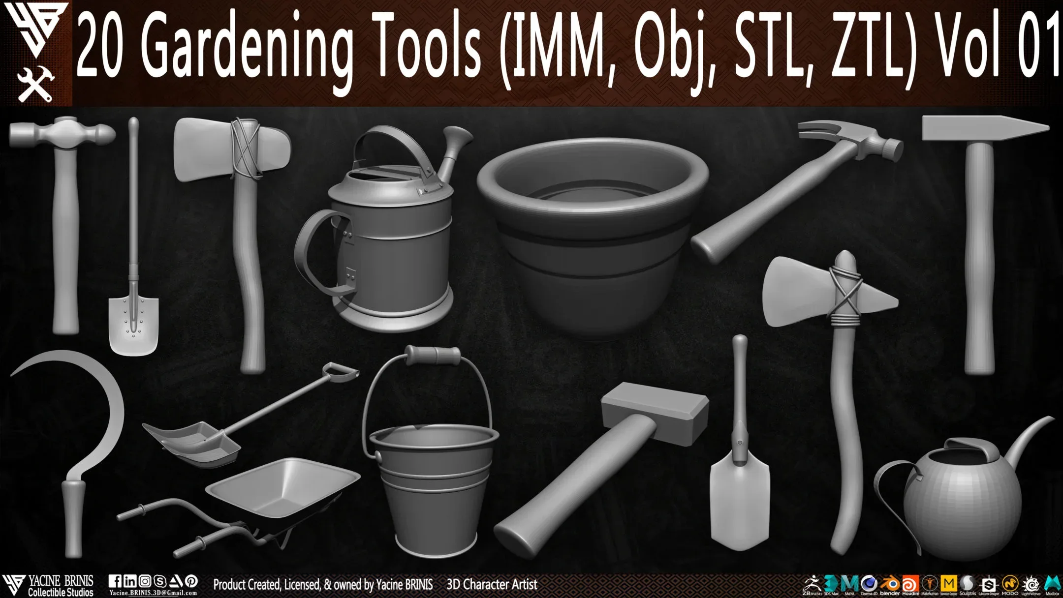 20 Gardening Tools Pack 01