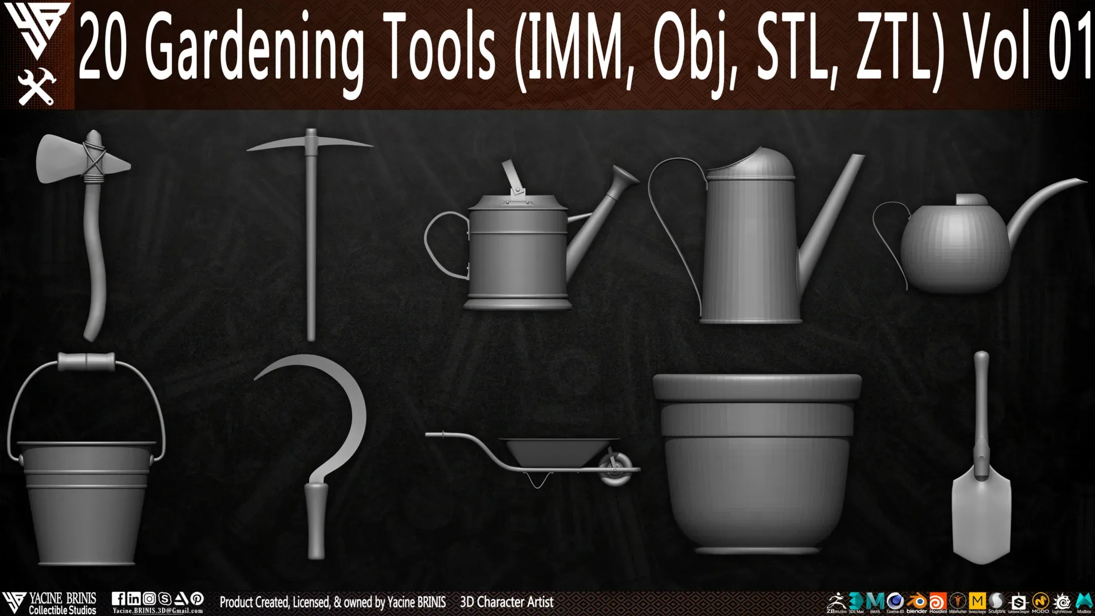 20 Gardening Tools Pack 01