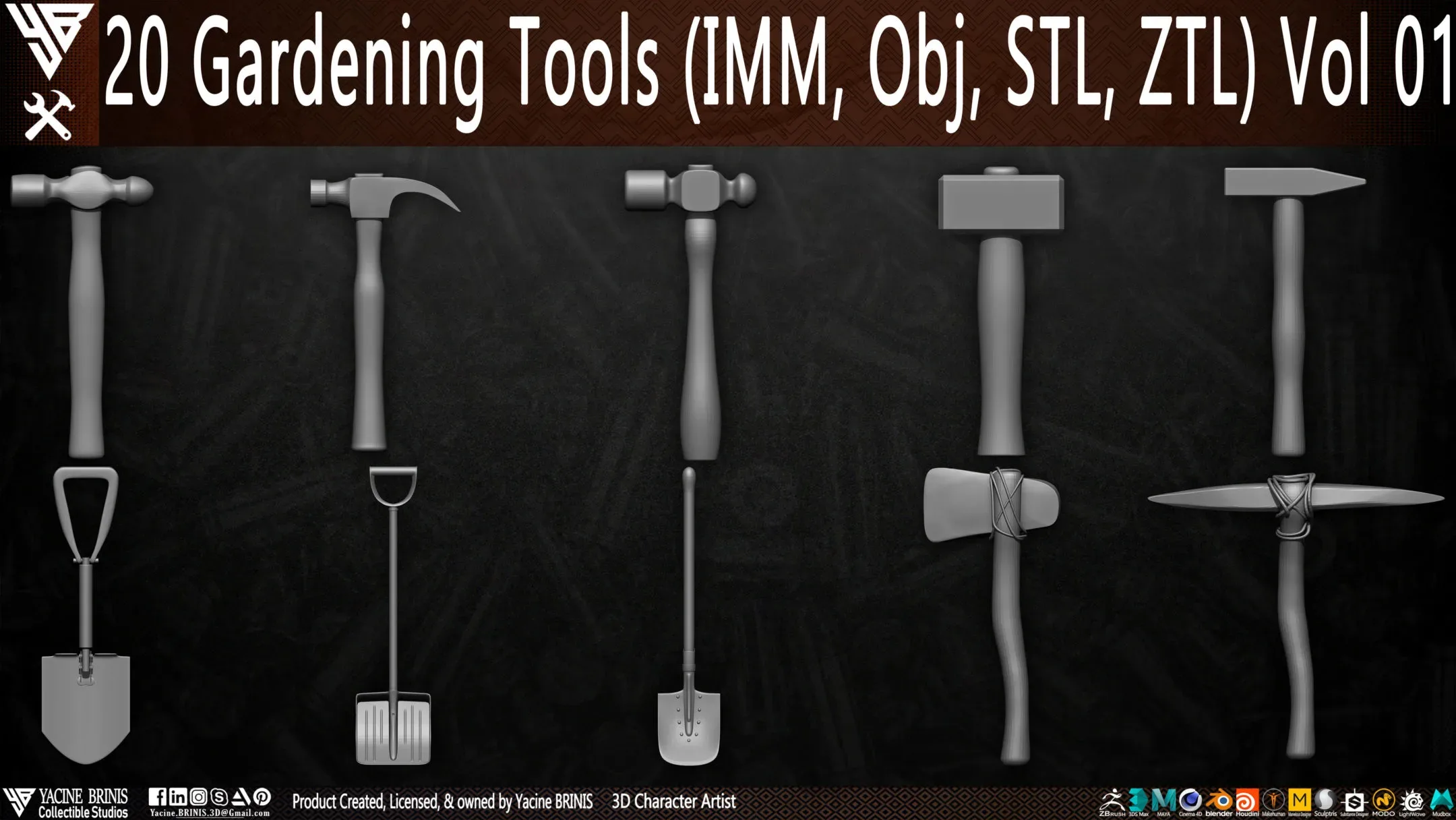 20 Gardening Tools Pack 01