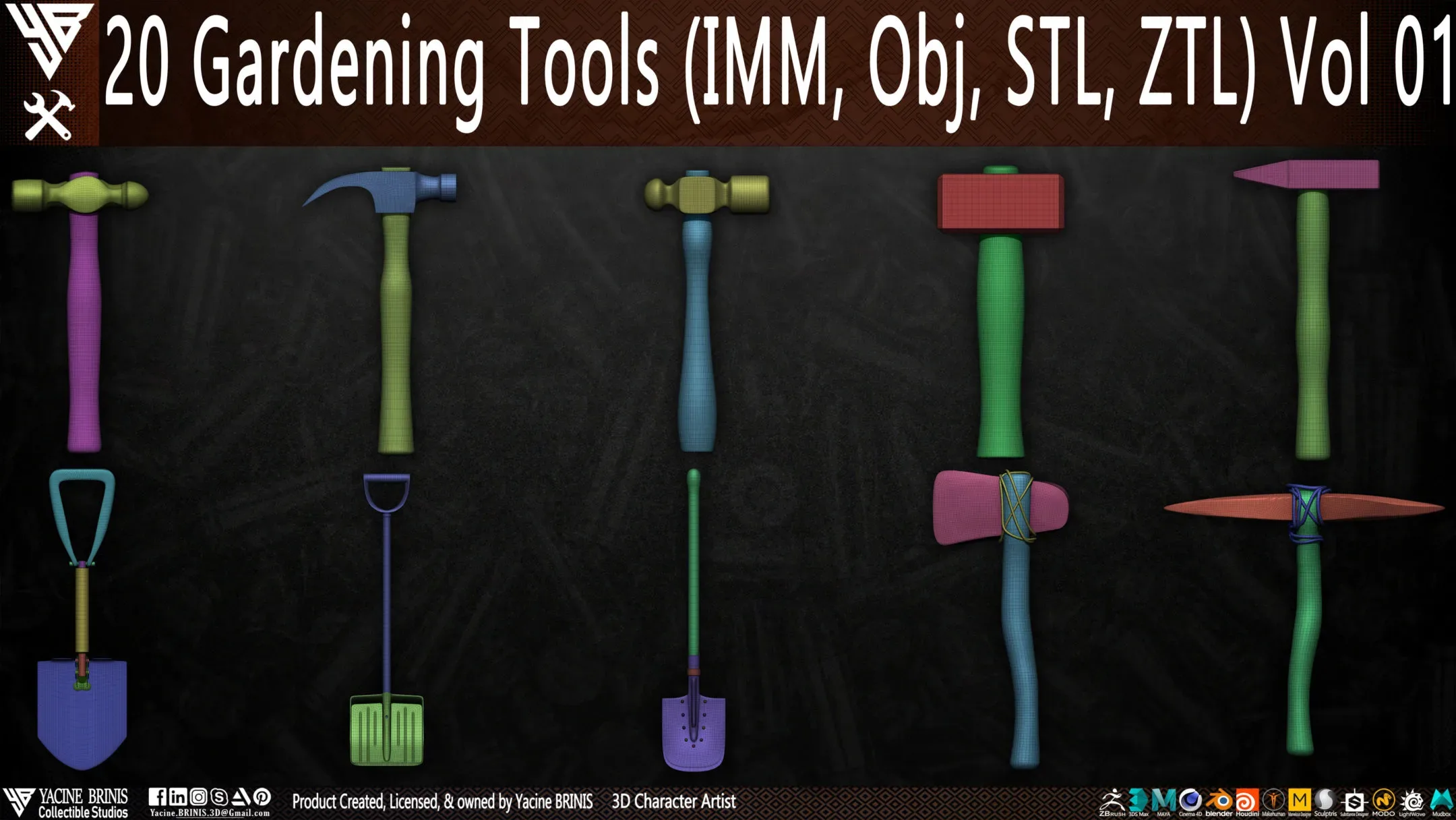 20 Gardening Tools Pack 01