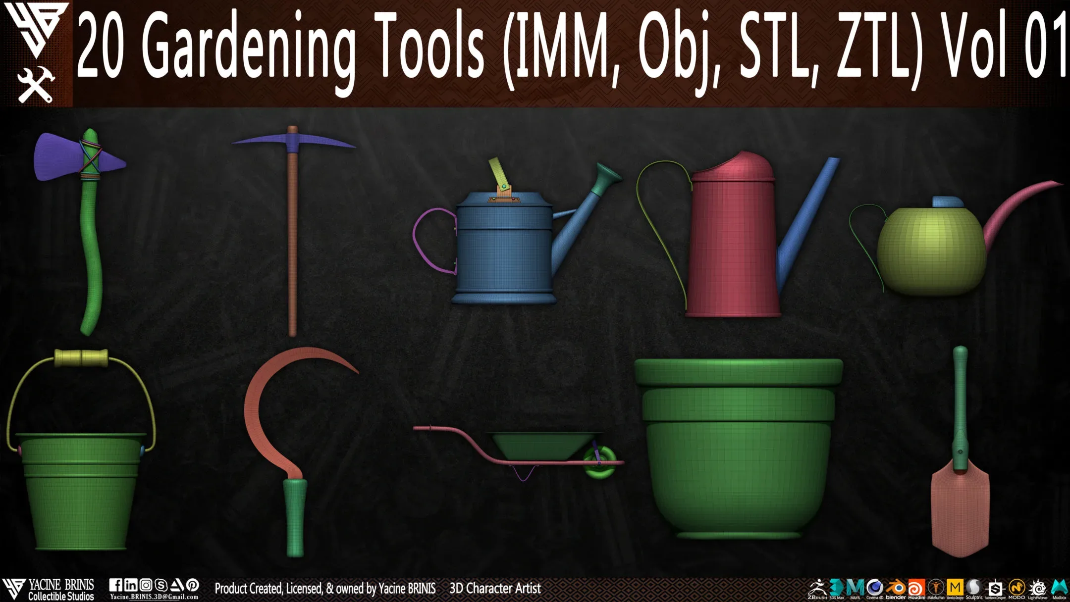 20 Gardening Tools Pack 01