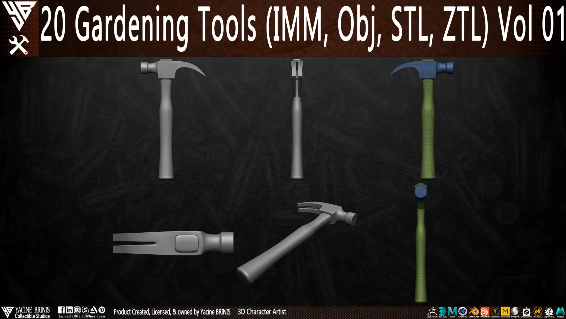 20 Gardening Tools Pack 01