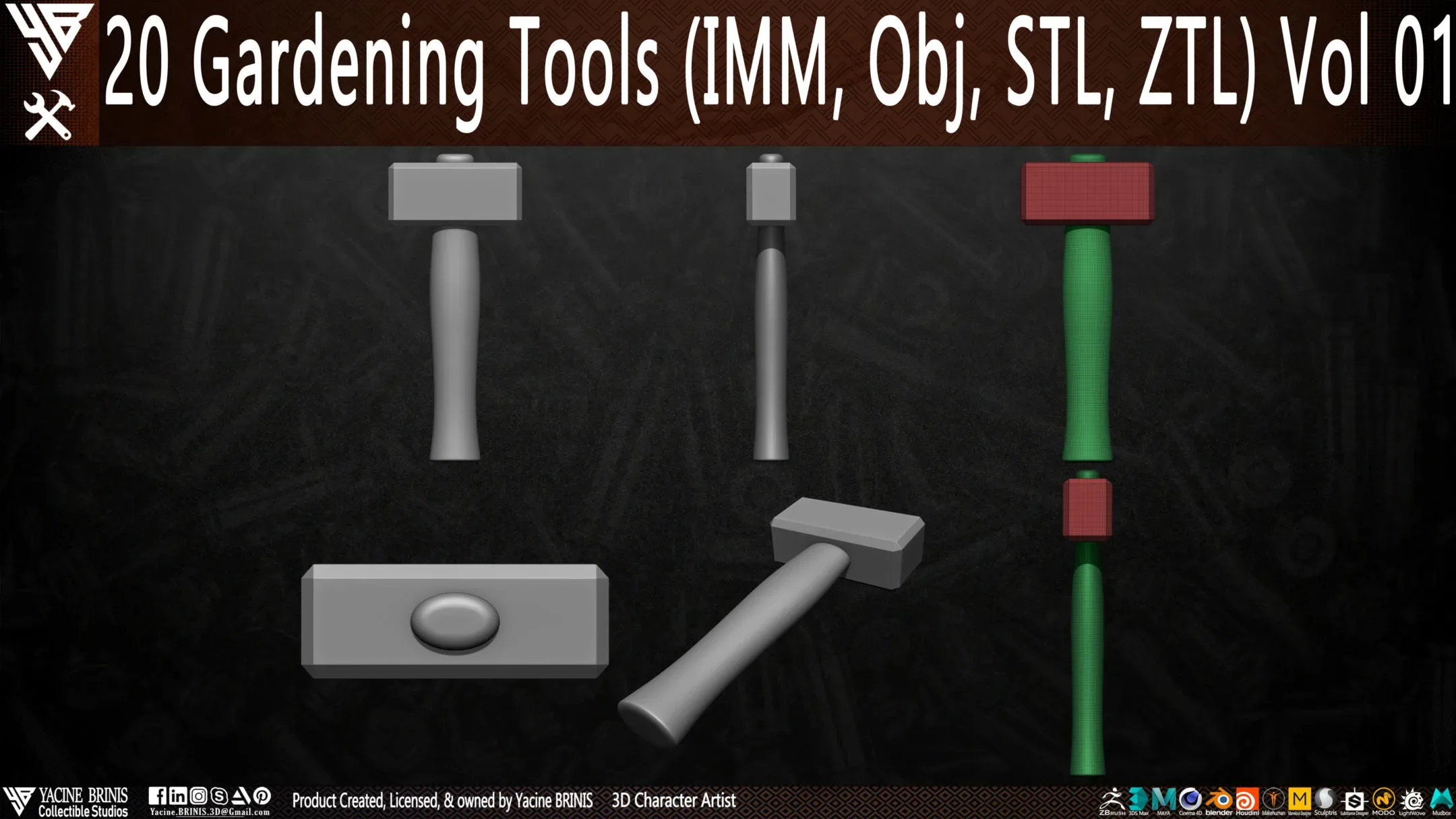 20 Gardening Tools Pack 01