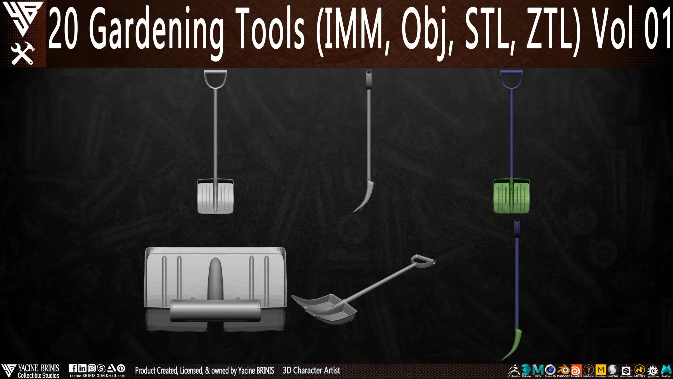 20 Gardening Tools Pack 01