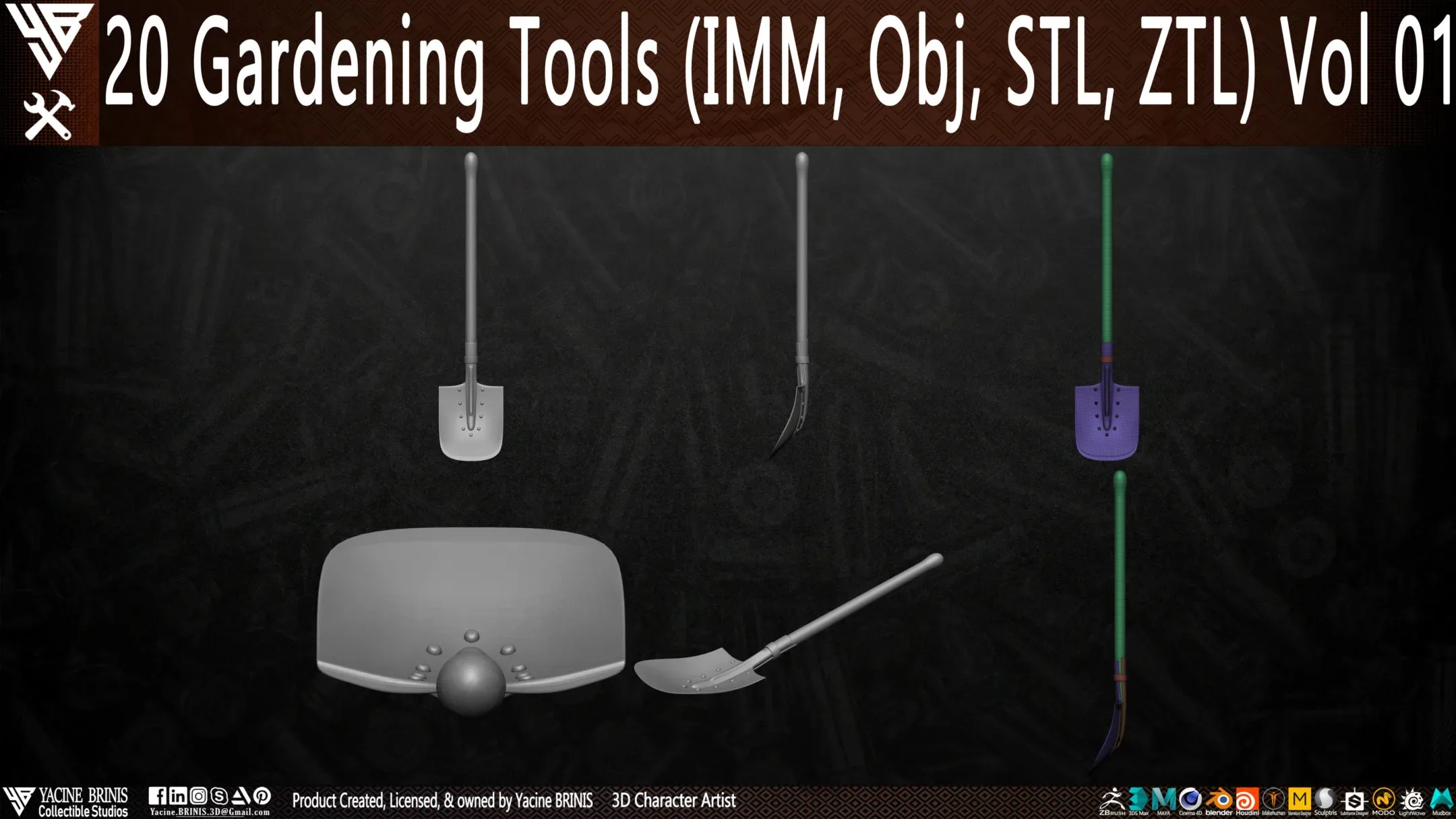 20 Gardening Tools Pack 01