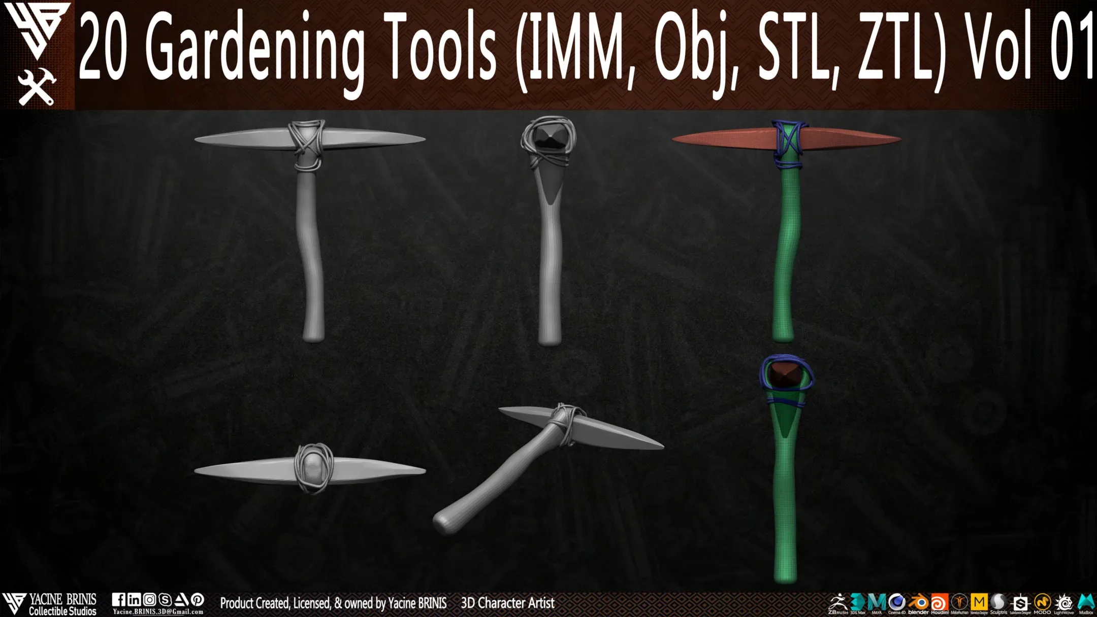20 Gardening Tools Pack 01