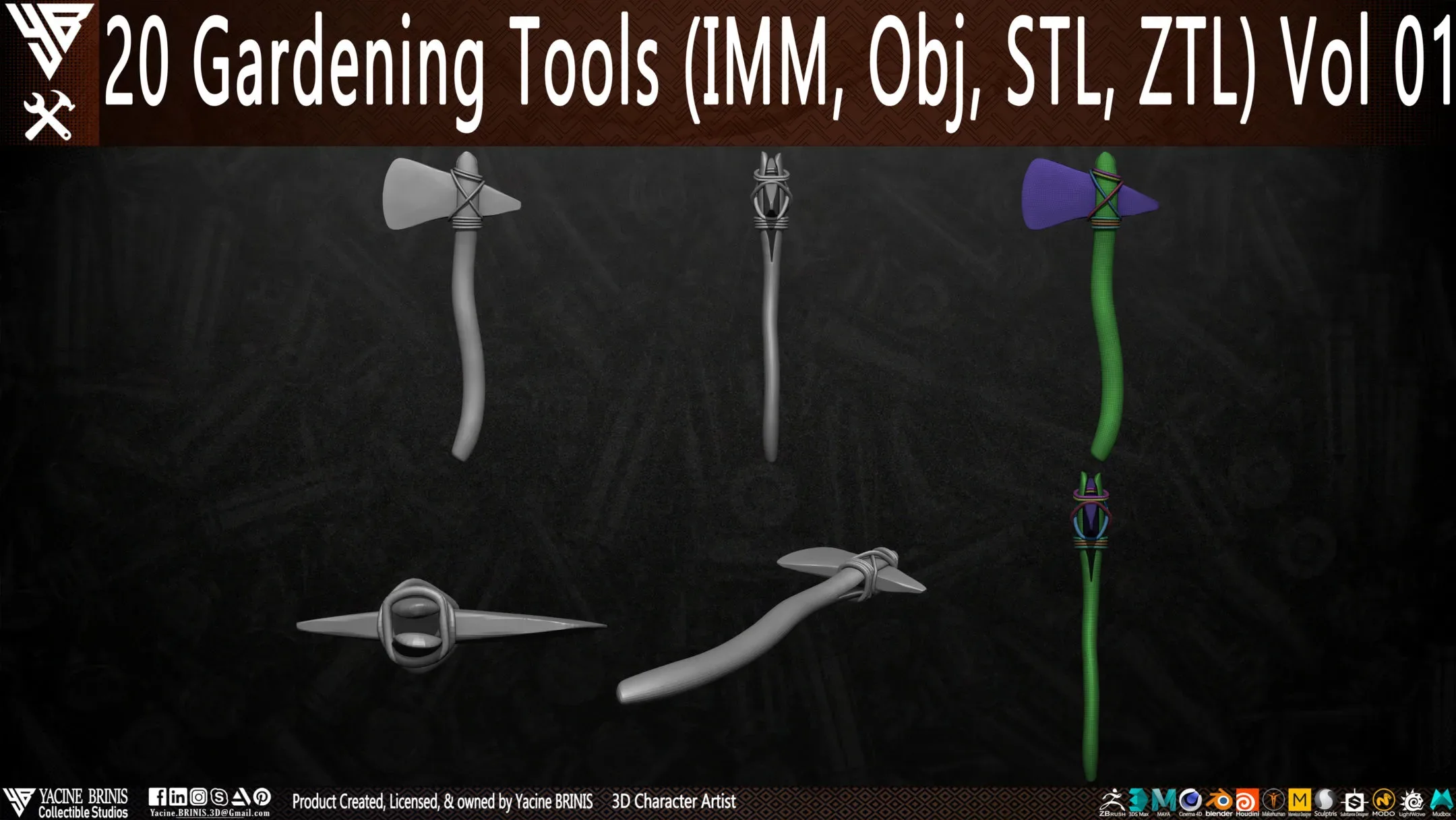 20 Gardening Tools Pack 01