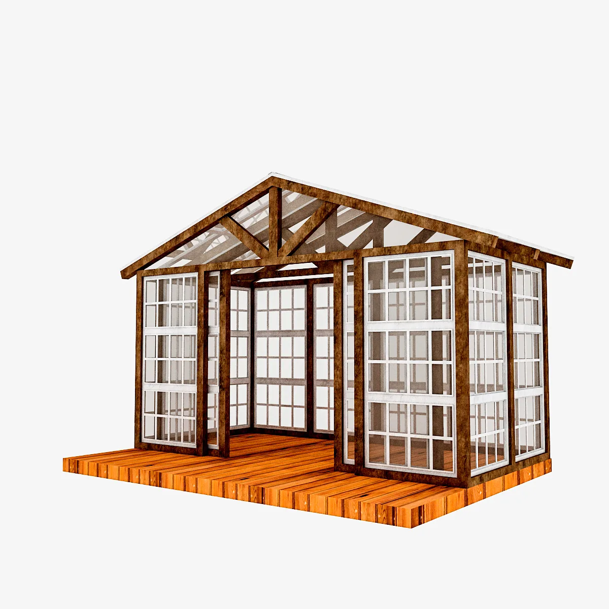 3D Winter garden model model