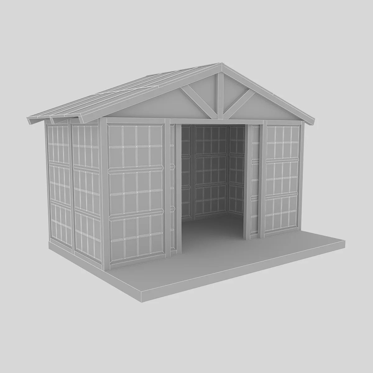 3D Winter garden model model