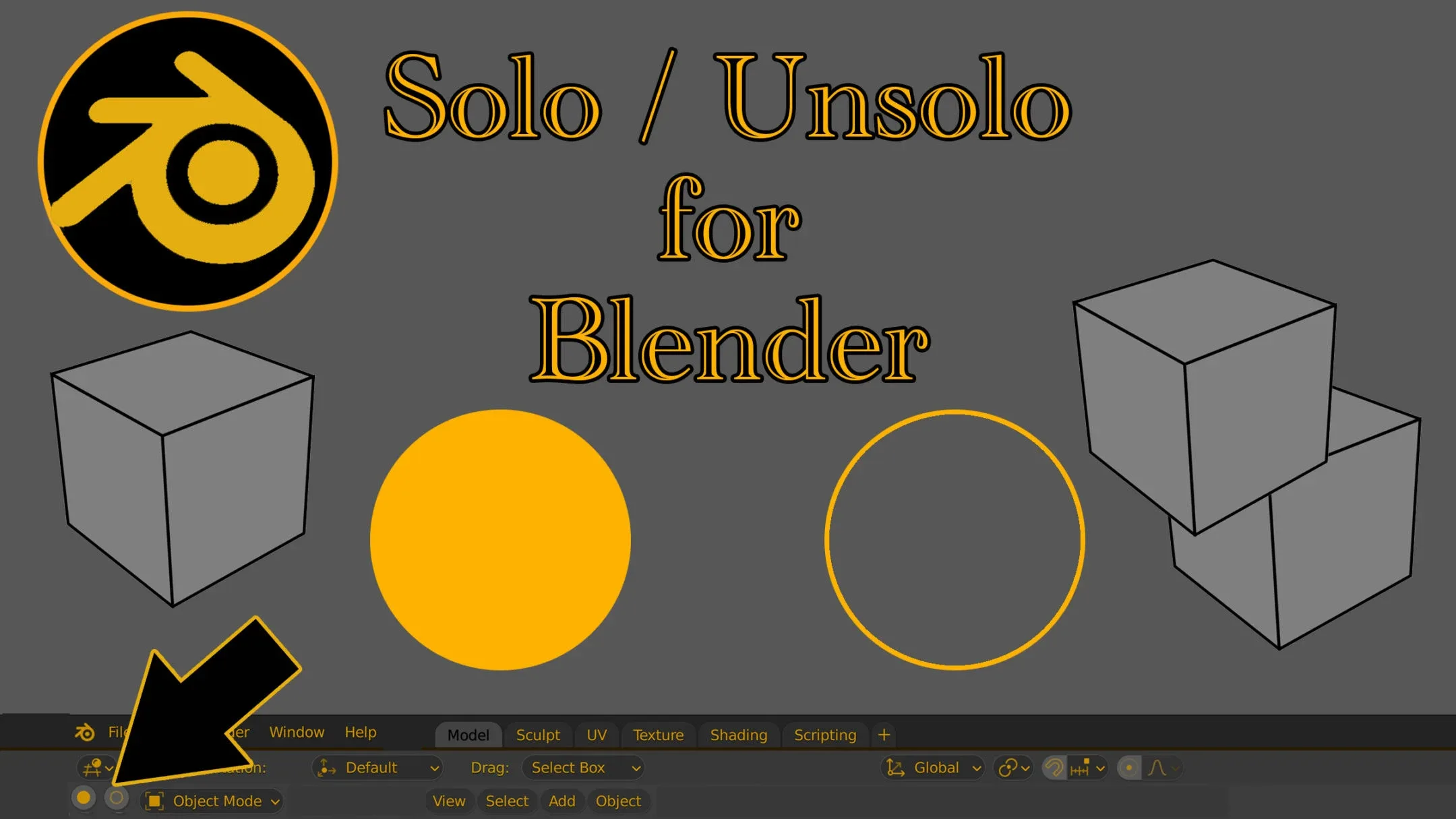 Solo / Unsolo addon for Blender