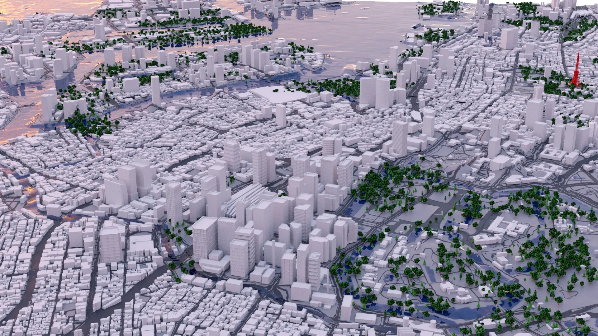 Tokyo City and Surroundings 3D model