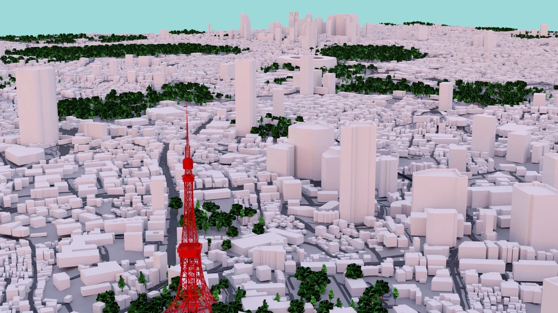 Tokyo City and Surroundings 3D model