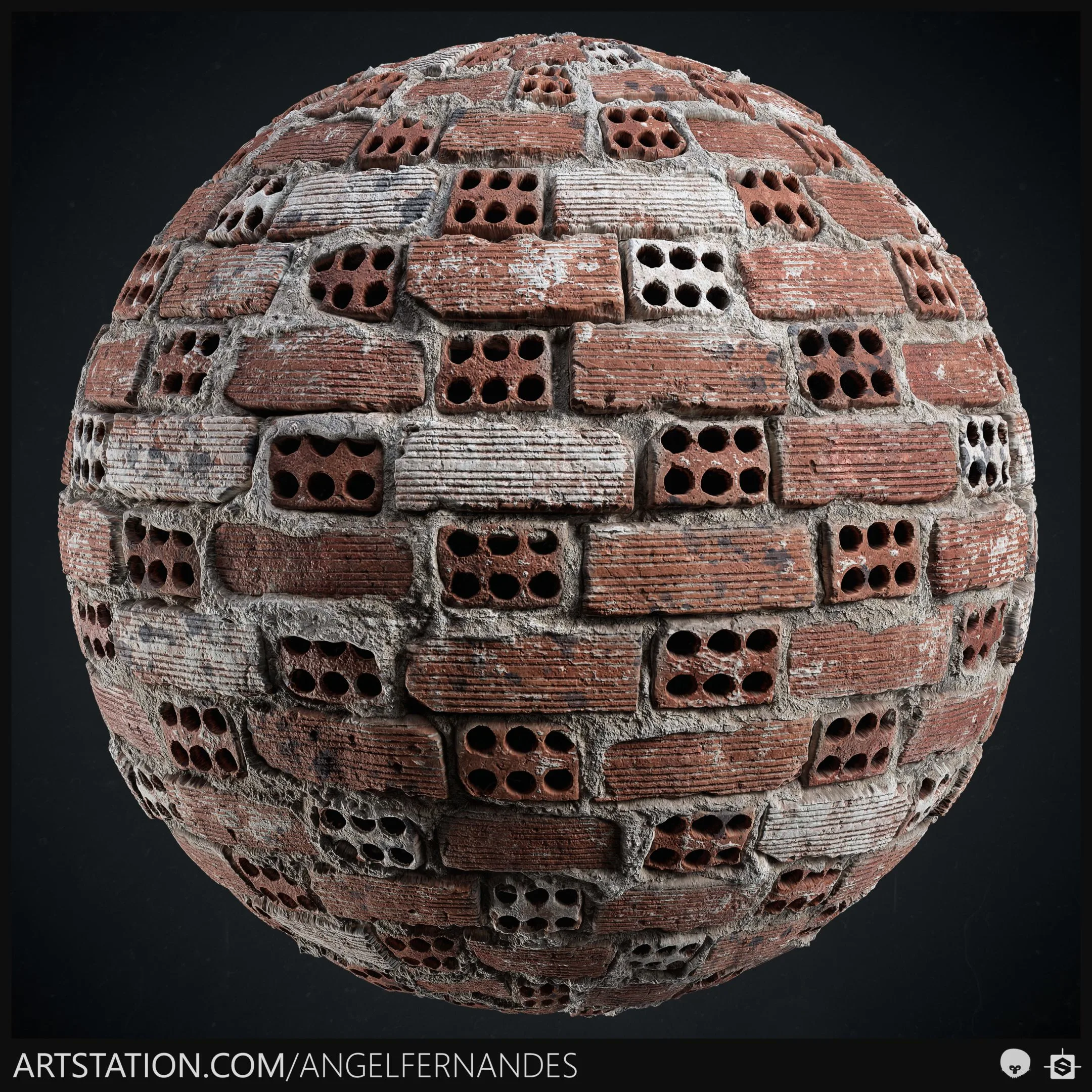 Hollow Clay Brick Wall Material - Substance Designer