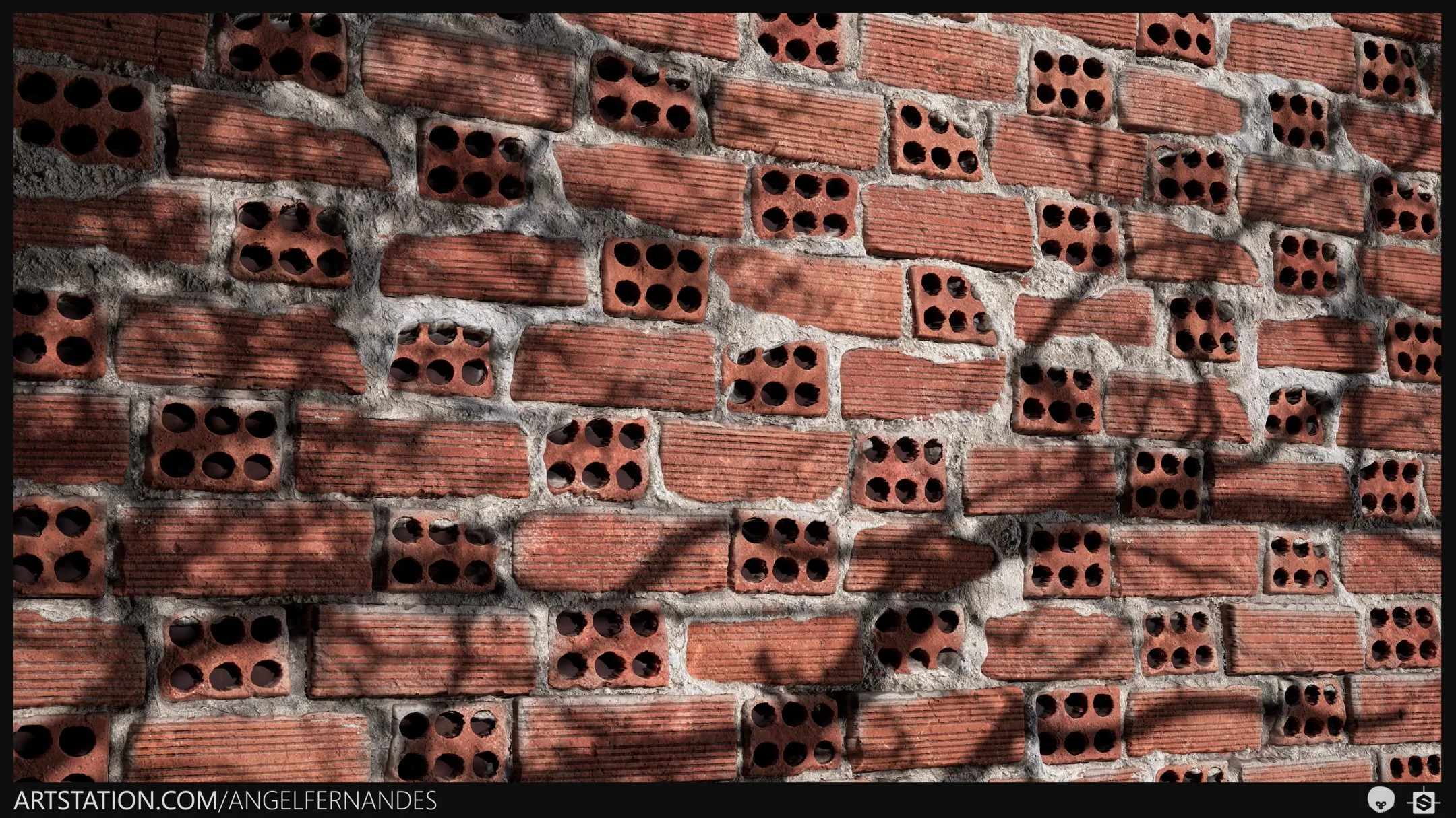 Hollow Clay Brick Wall Material - Substance Designer