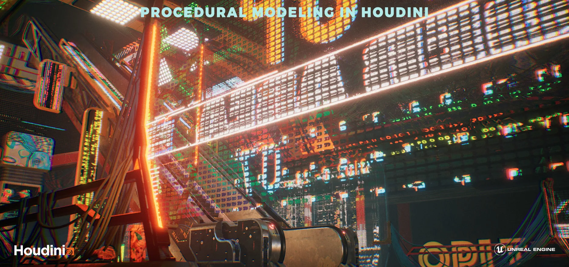 Houdini Tutorial Procedural Modeling [escalator]