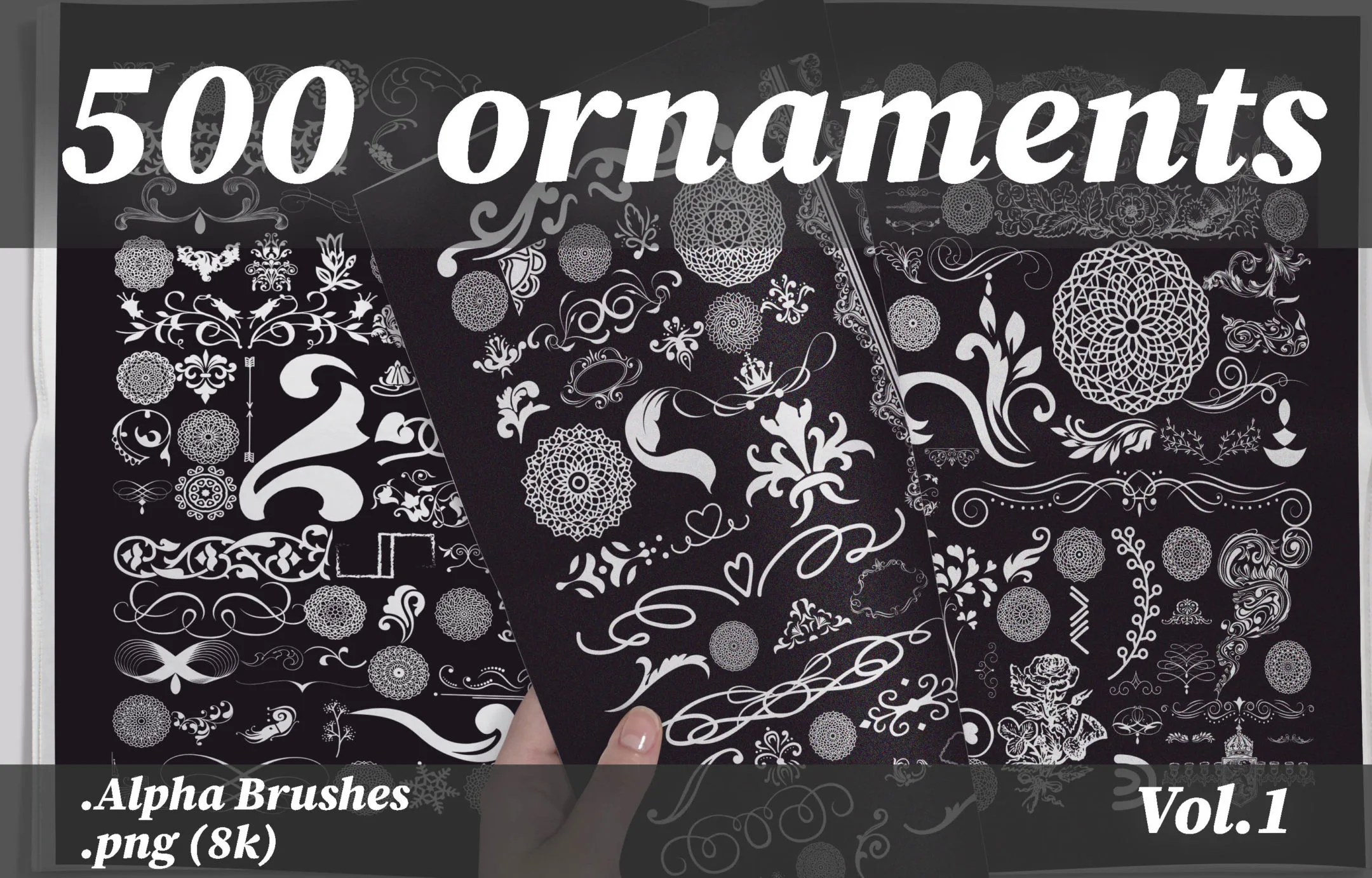 500 ornaments png (8k) vol.1