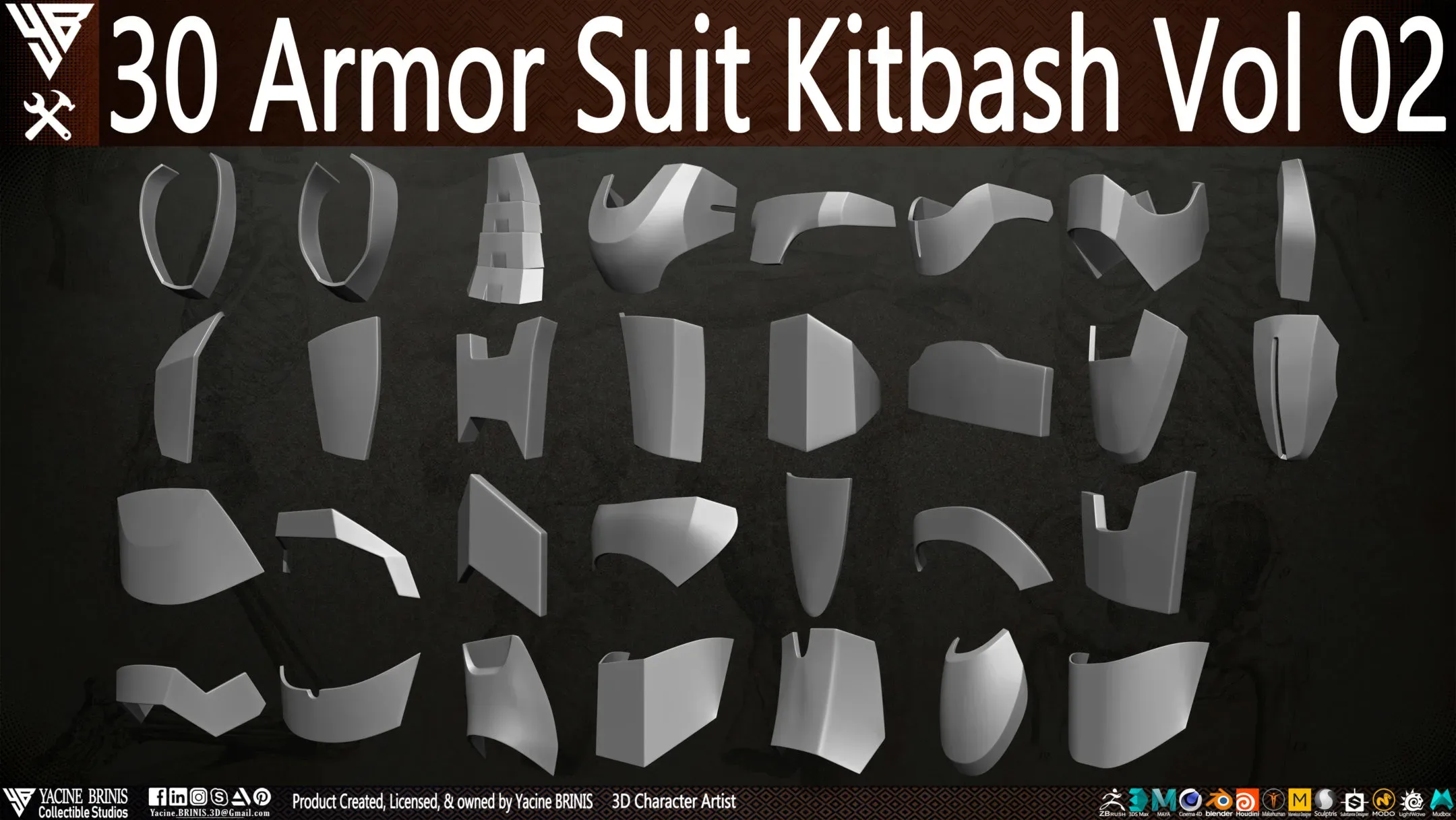 30 Armor Suit Kitbash Vol 02
