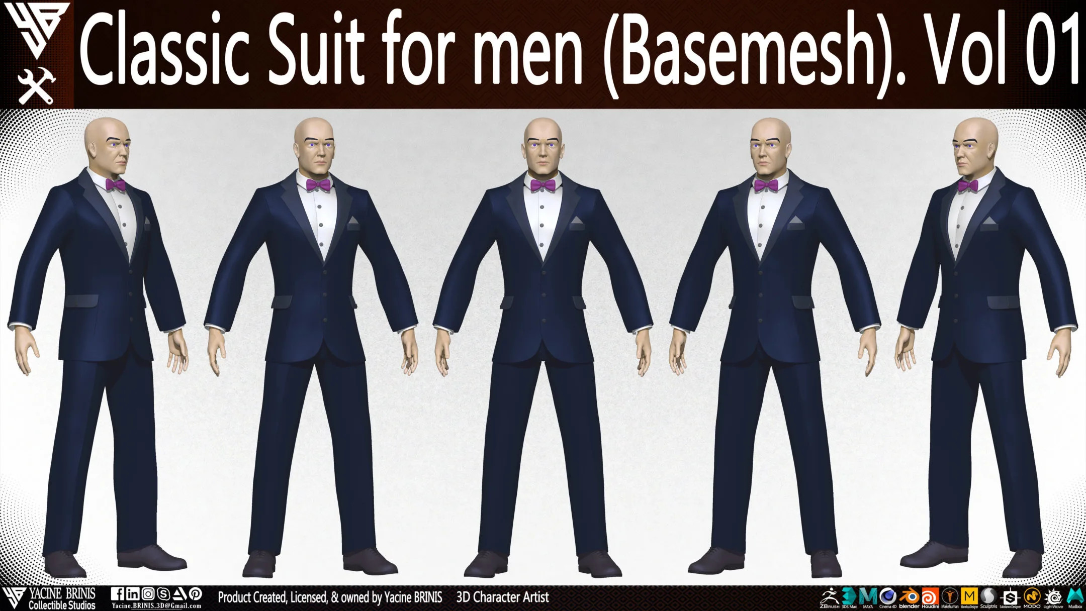 Classic Suit for men (Basemesh) Vol 01