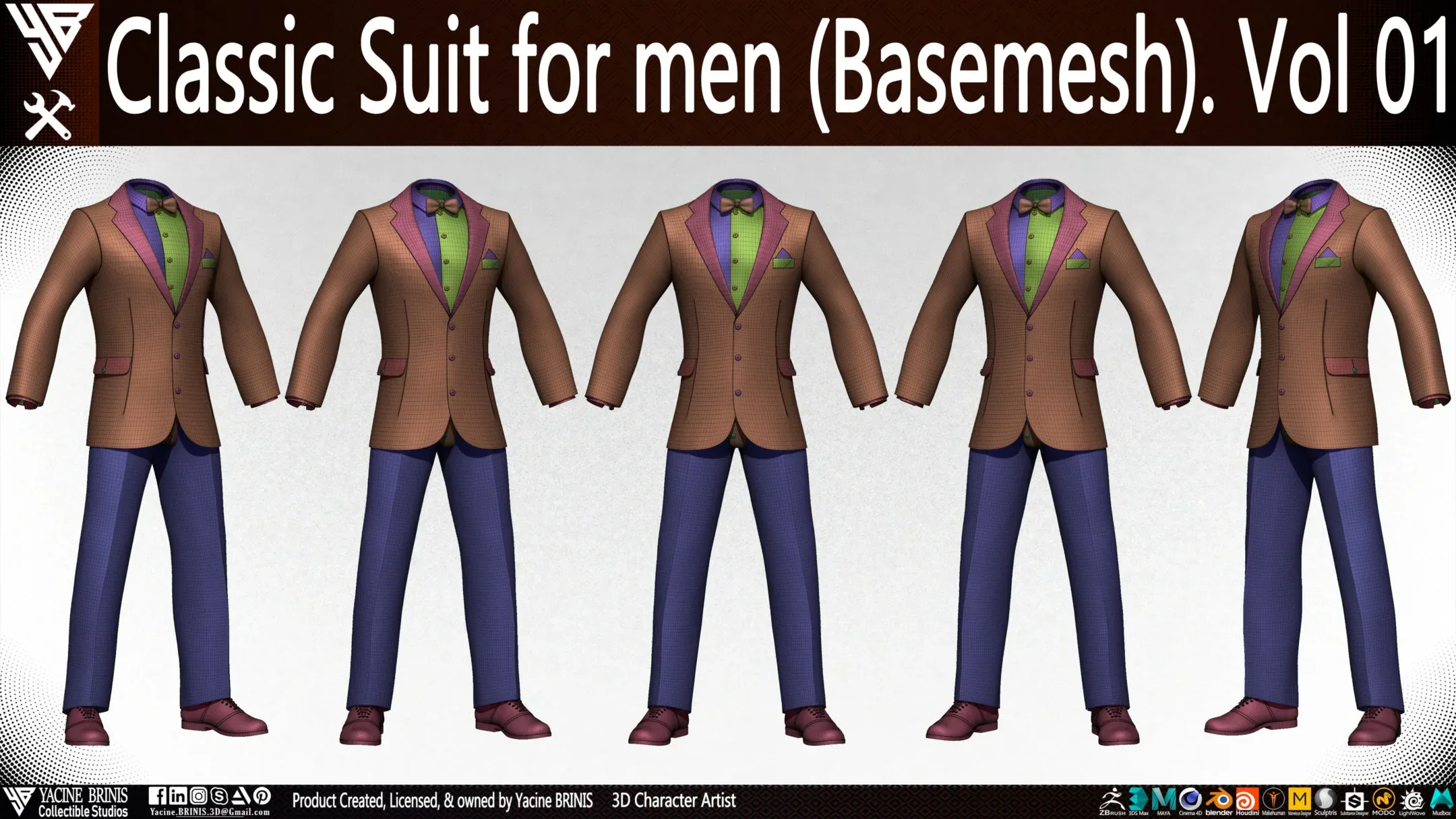 Classic Suit for men (Basemesh) Vol 01
