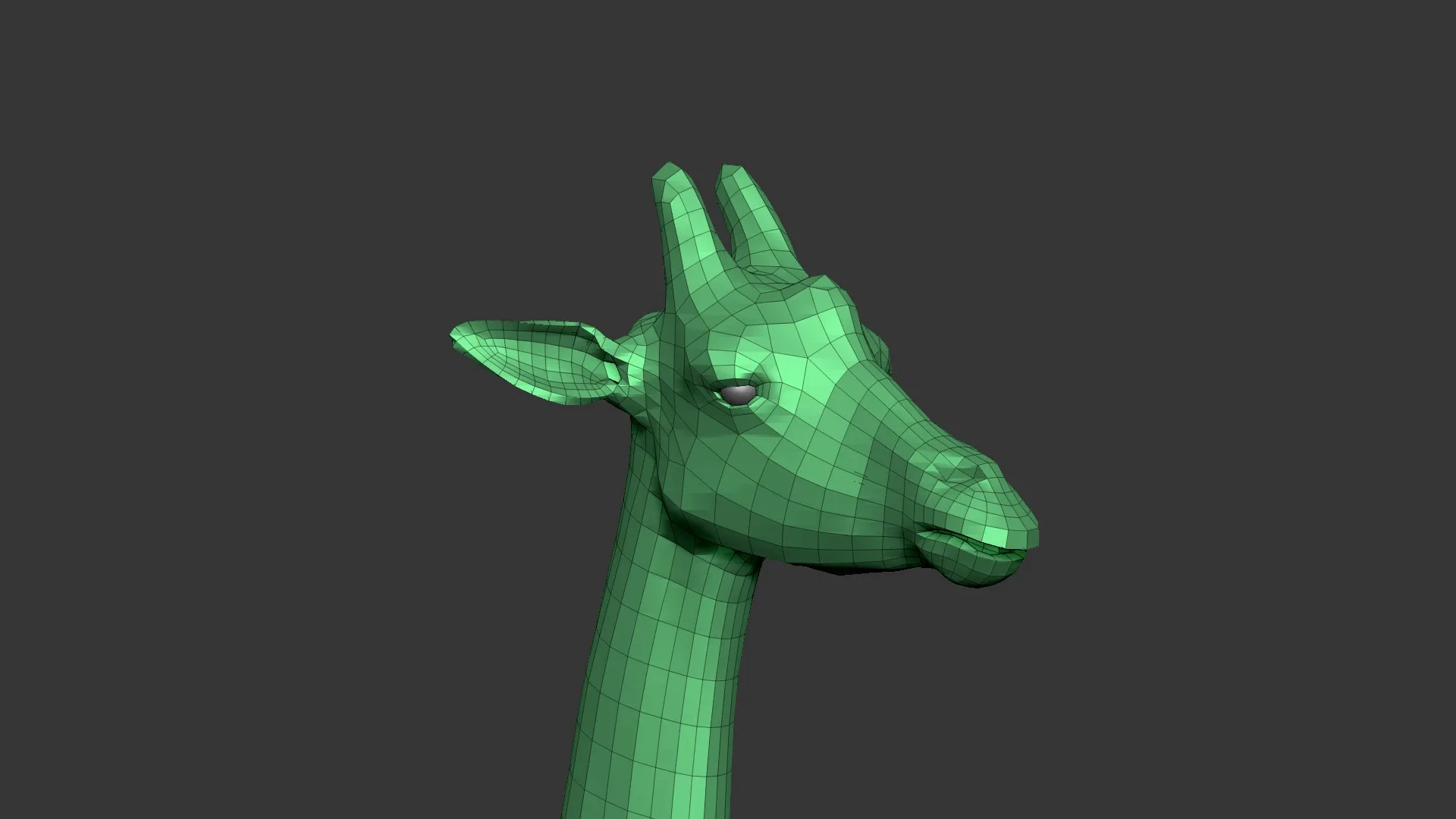 Giraffe Head Highpoly Sculpt